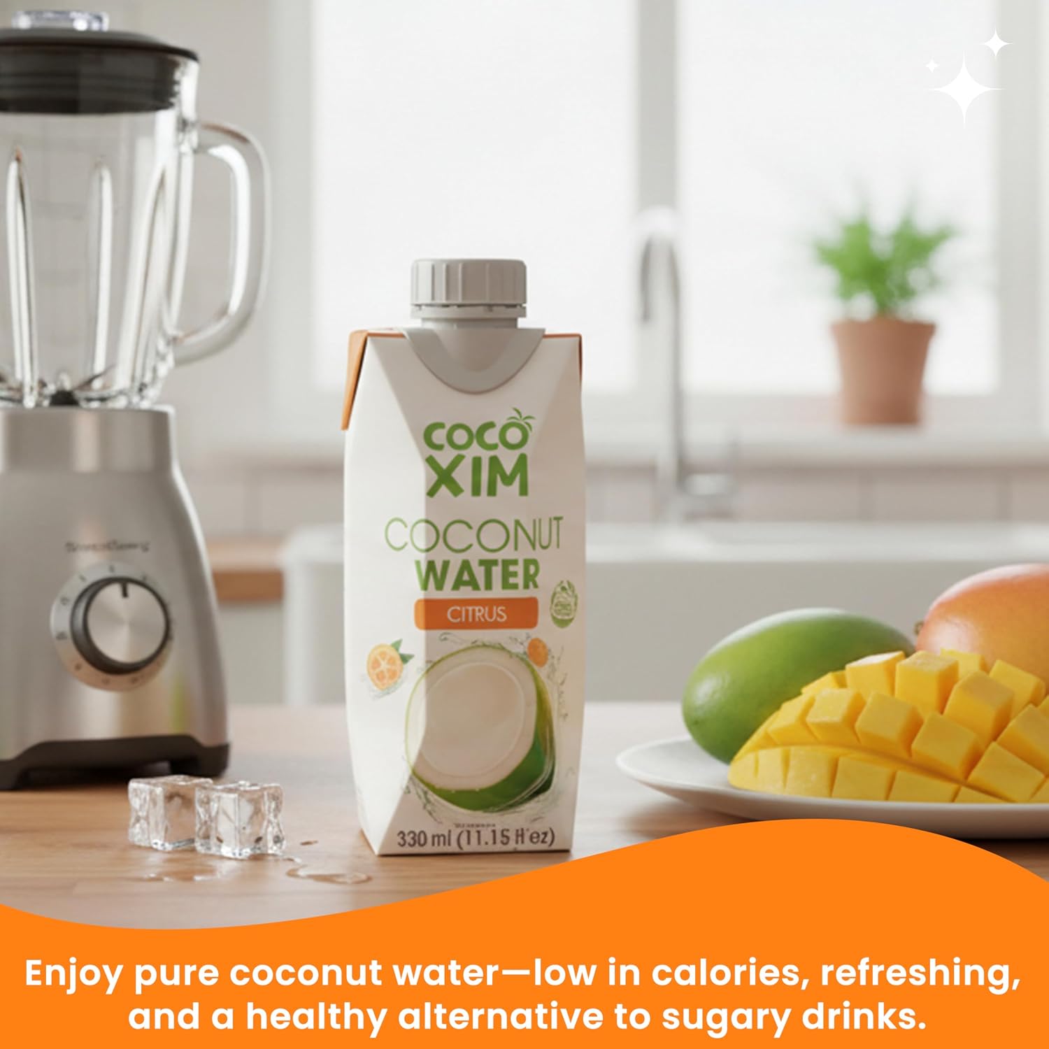 COCOXIM Ready to Drink Coconut Water with Lotus Seed, 11 oz, Pack of 12