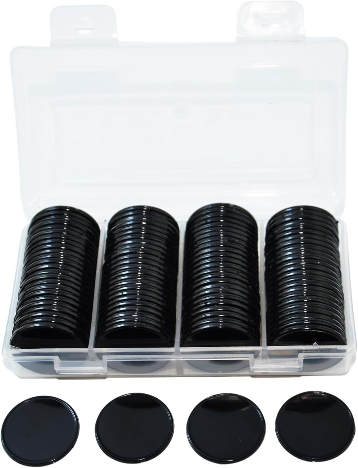 Smartdealspro Set of 100 25MM/1 Inch Opaque Plastic Learning Counting Counters Poker Chips (Red)