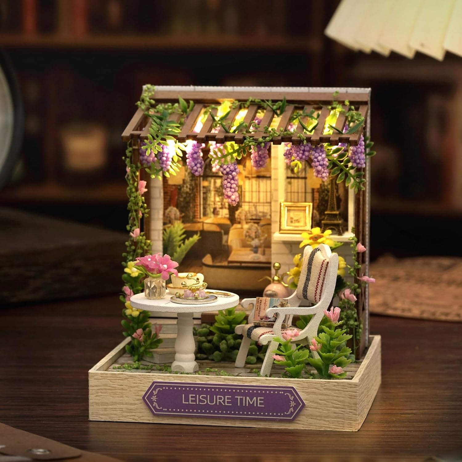 CUTEROOM DIY Doll Room Miniature Furniture Wooden House Kit-Study Room