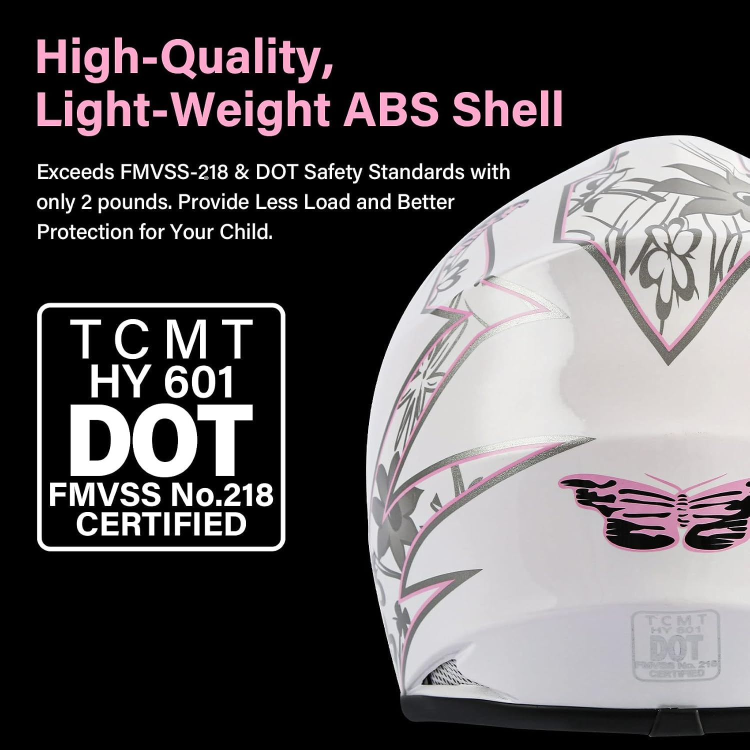 TCMT Youth Dirt Bike Helmet DOT Certified - Kids Full Face Motocross ATV Helmet with Goggles, Gloves and Helmet Bag for Off-Road, BMX, MX, Street Riding