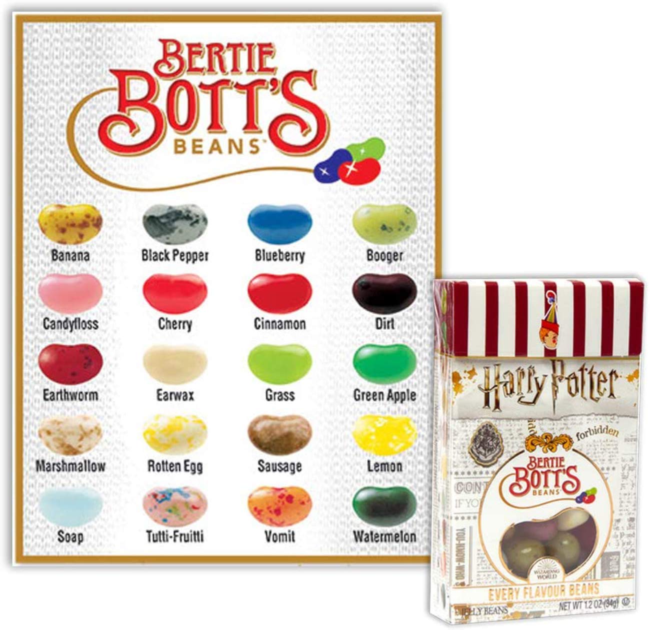 Jelly Belly Jelly Beans, 20 Flavors, .35-oz Trial Size Packs, 80 Count