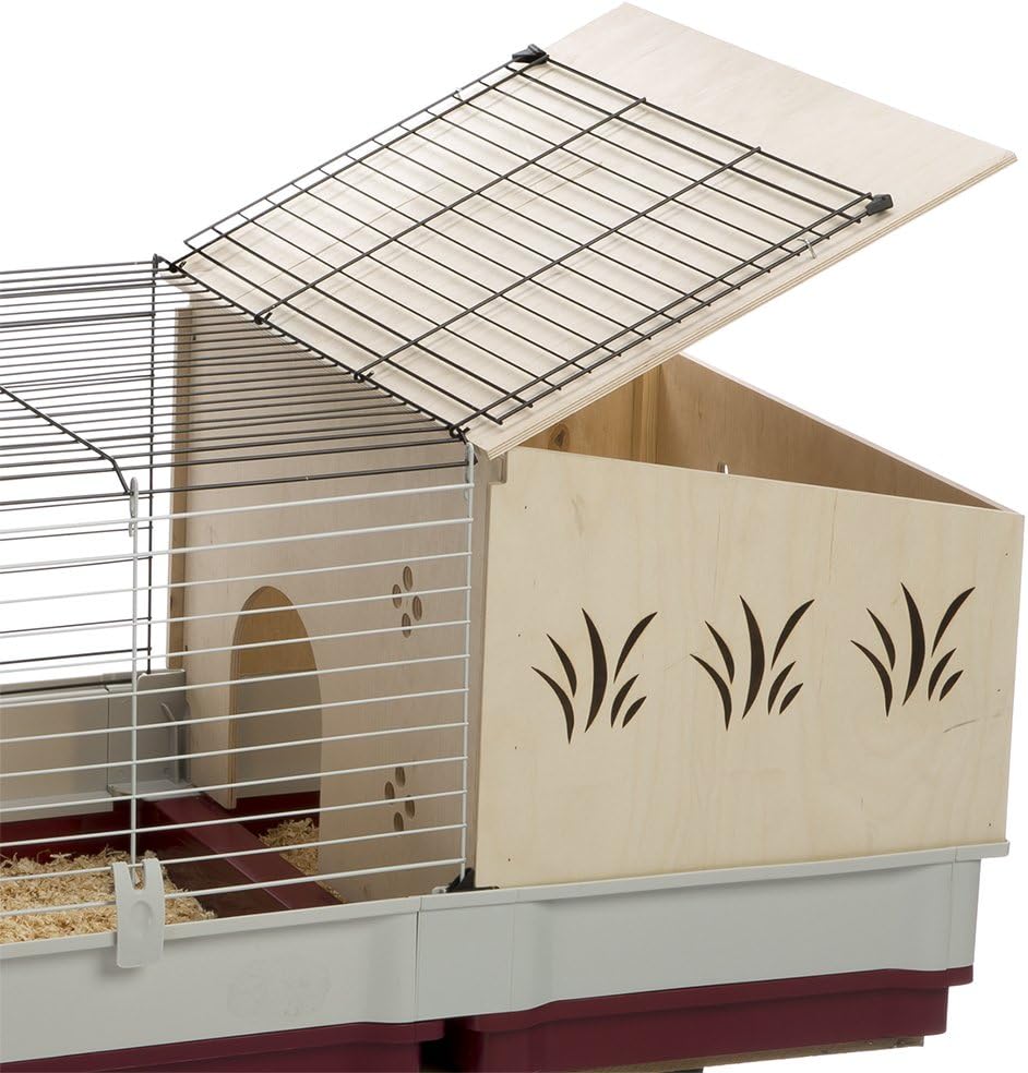 Ferplast Krolik XXL Rabbit Cage w/Wire Extension | Rabbit Cage Includes All Accessories & Measures 63.8L x 23.62W x 19.68H Inches | 1-Year Warranty