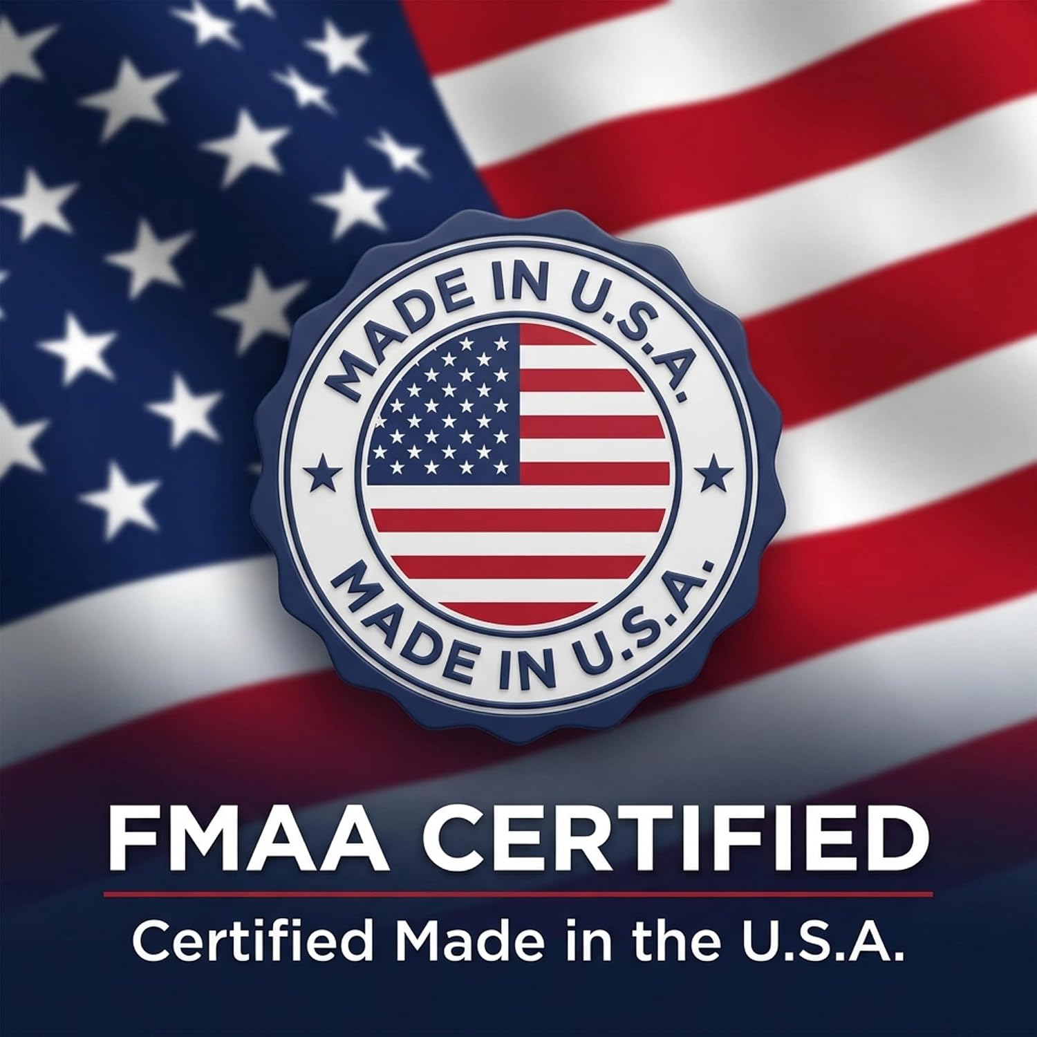 American Flag with Embroidered Stars and Sewn Stripes, Polyester - 6x10 ft | FMAA Certified PolyExtra Polyester Material, Heavy Duty Fade-Resistant American Flag for Outdoor or Indoor Use, Made in USA