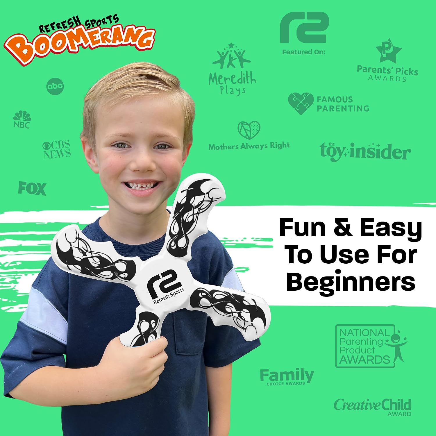 Boomerang for Kids - Fun & Easy To Use - Toys for Ages 8-13 - Birthday Gifts for Kids 5 6 7 8 9 10 Year Old Boy Gift - Best Outdoor Summer Gifts For