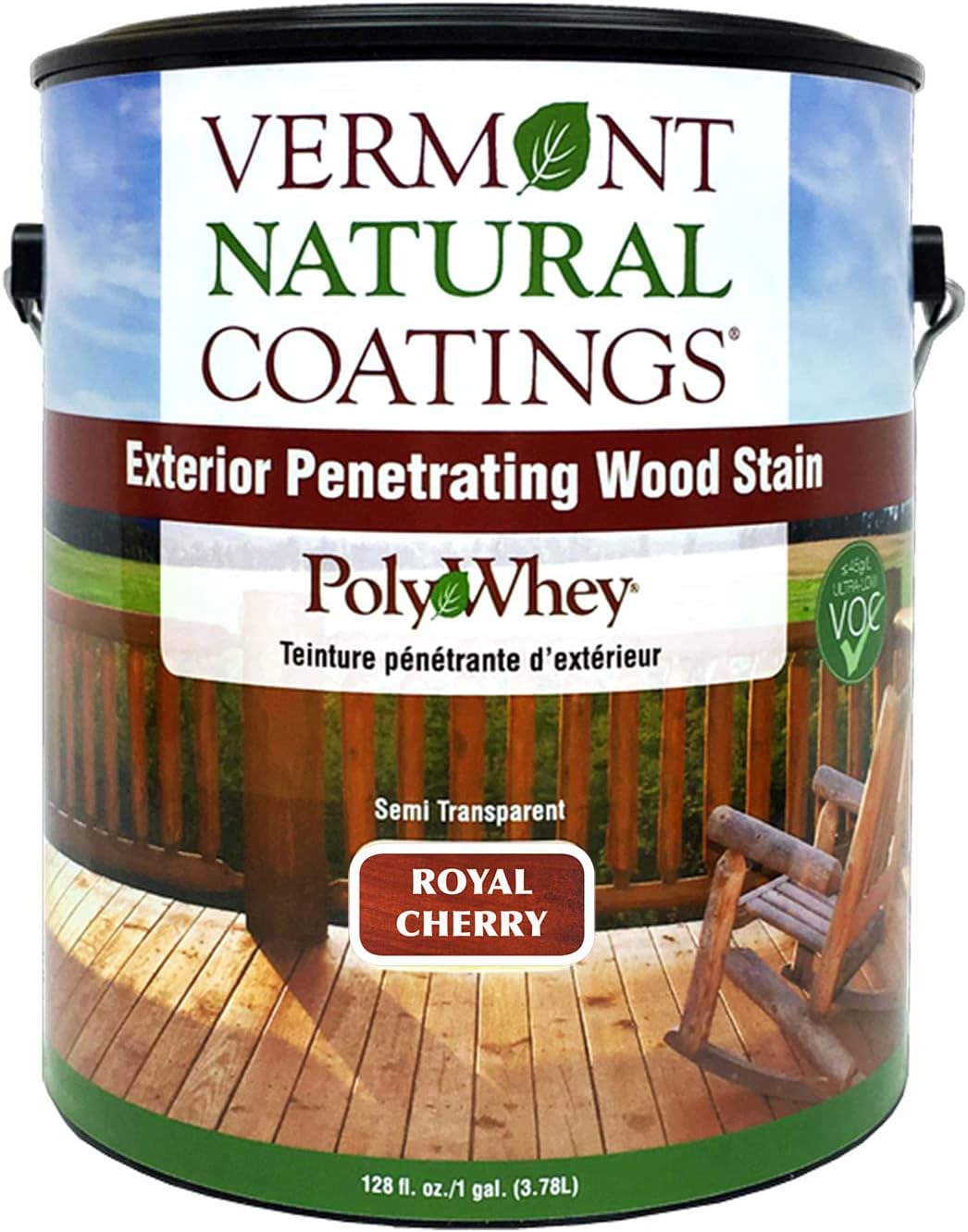 Vermont Natural Coatings PolyWhey Exterior Penetrating Stain - Lakeside Cedar - Gallon