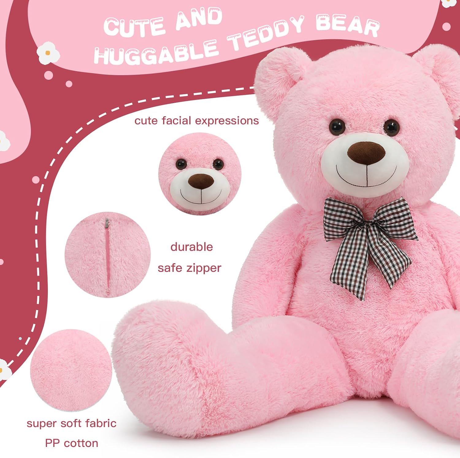 Toys Studio 47 Inch Big Teddy Bear Giant Stuffed Animal for Girls