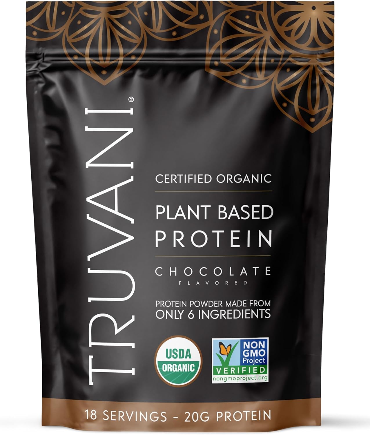 Truvani Organic Plant Based Protein Powder | Chocolate Peanut Butter