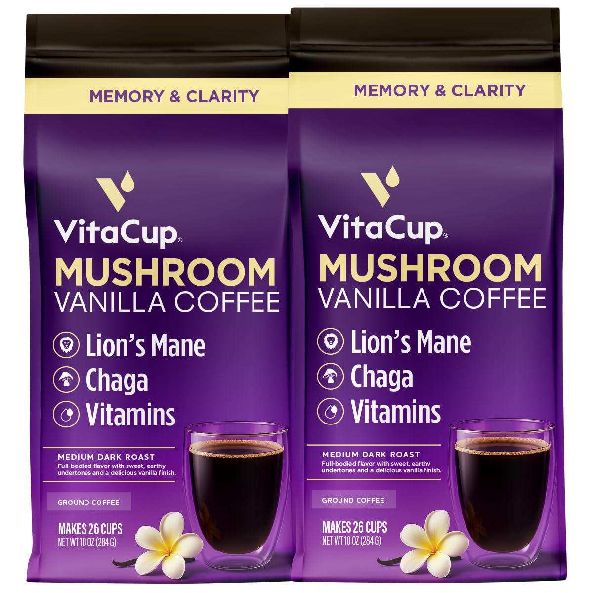 VitaCup Genius Keto Ground Coffee with MCT Oil, 11oz