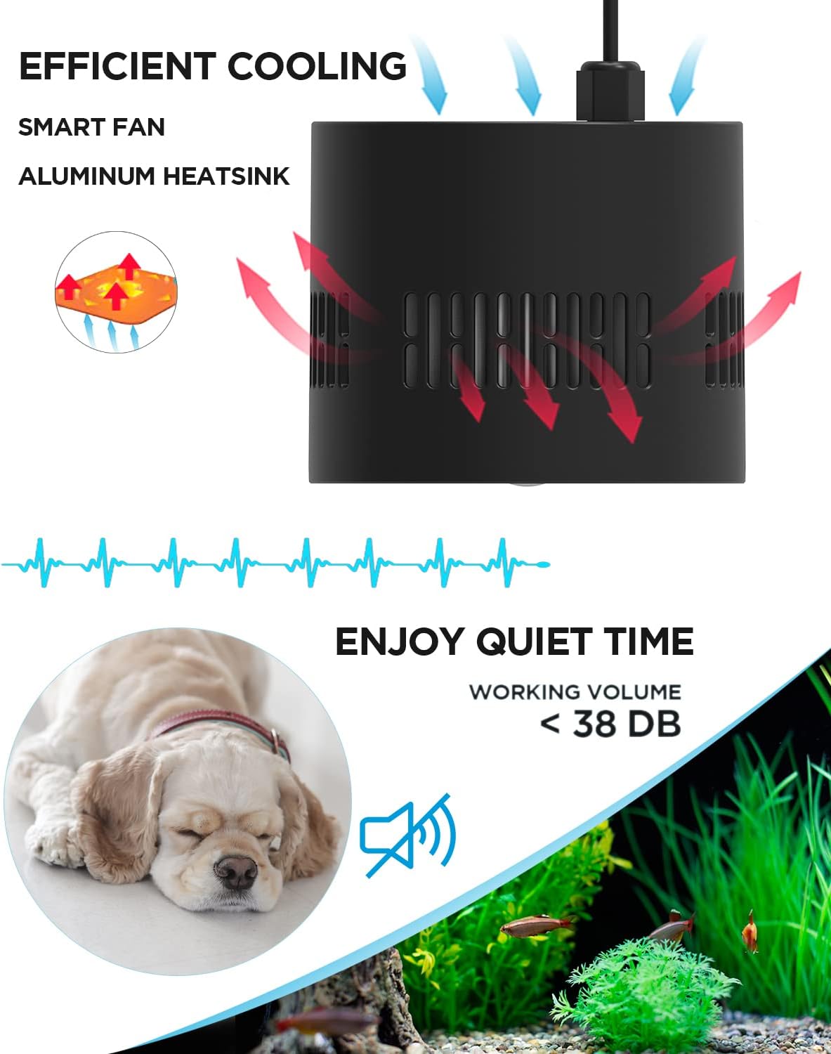 Lominie LED Aquarium Light, Planted Tank Light 4 Channels Remote Control 6500K Aquarium LED Lamp for Freshwater Fish Tank Refugium with Gooseneck (A20 Freshwater)