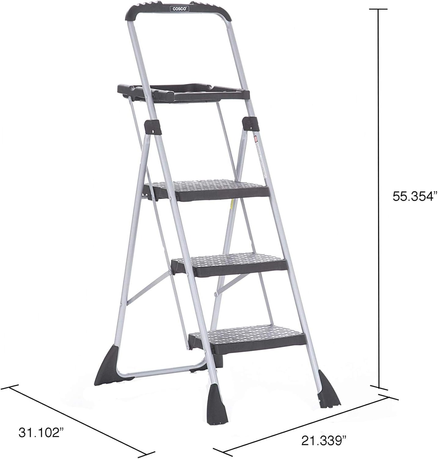 Cosco Max Steel Work Platform, Easy Fold One-Hand Lock, Convenient Project Trays, Stable & Secure, ANSI Rated 225 lbs, 10 Year Warranty