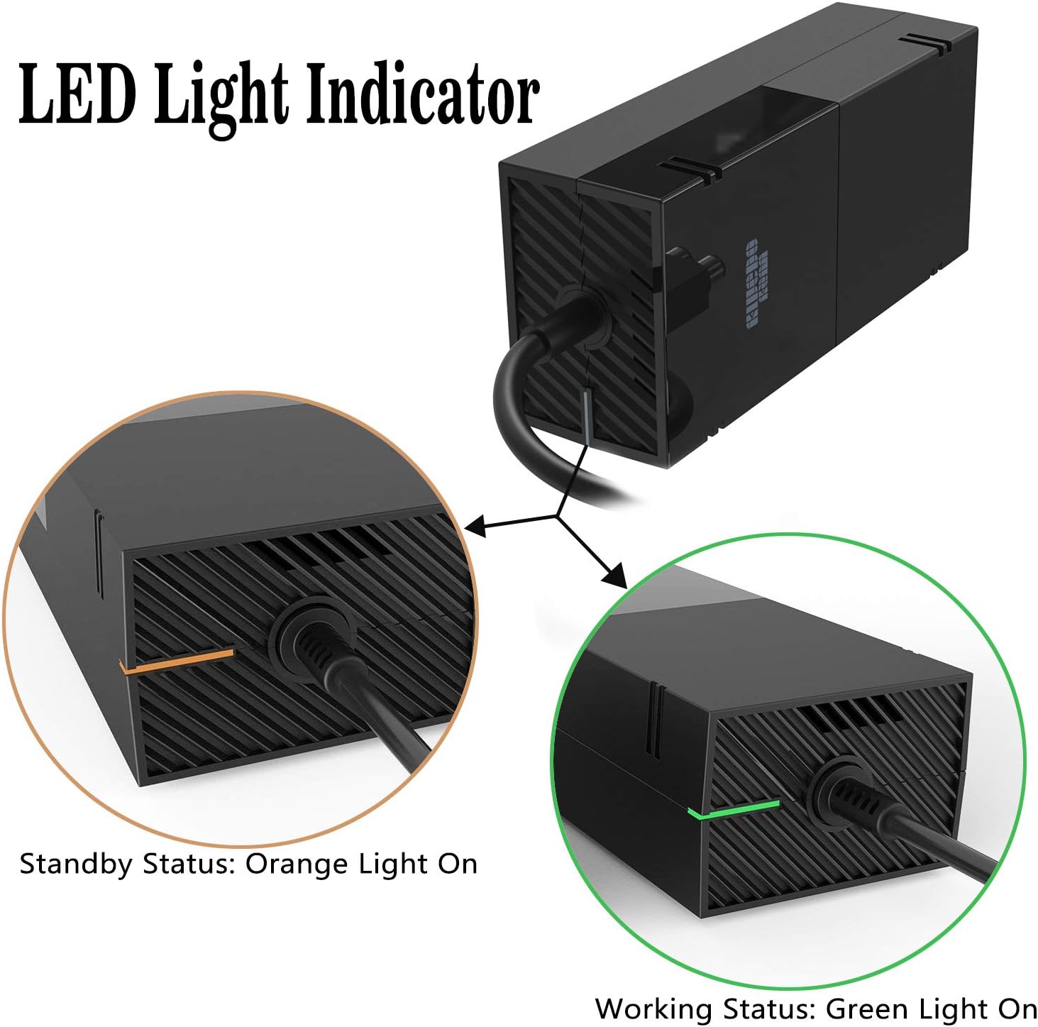 Power Supply Brick Compatible with Microsoft Xbox One [Sole New Quietest Version]