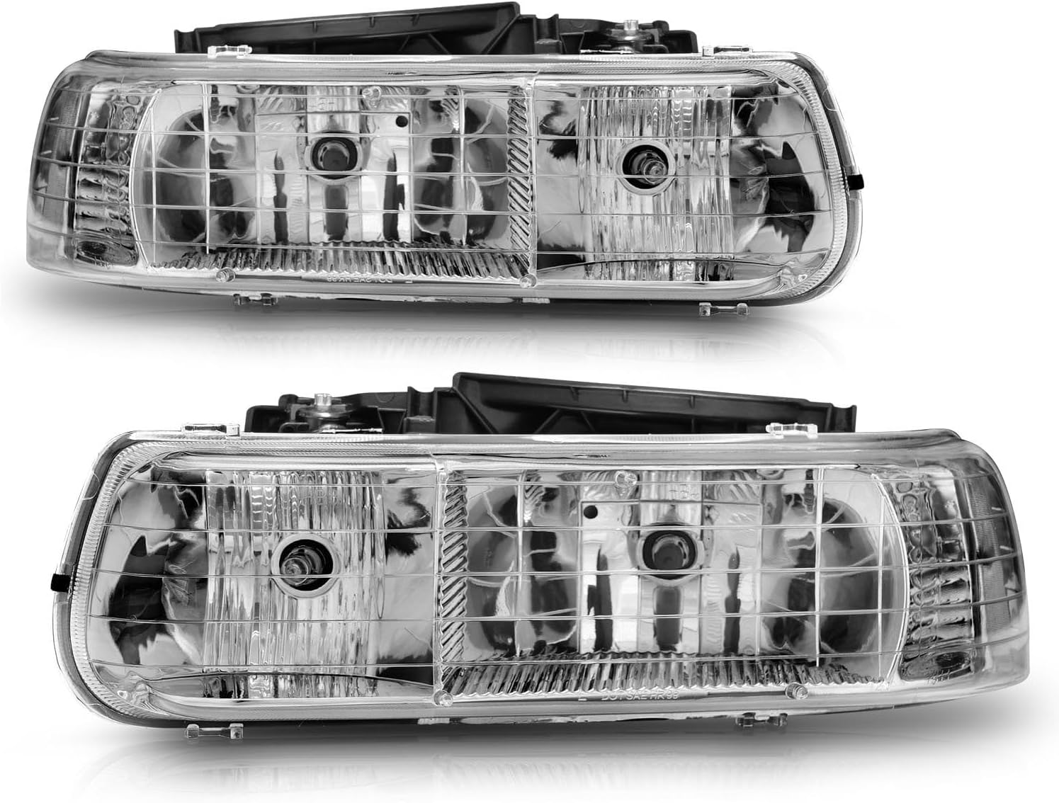 ANZO USA 111011 Crystal Headlight Set-Chrome