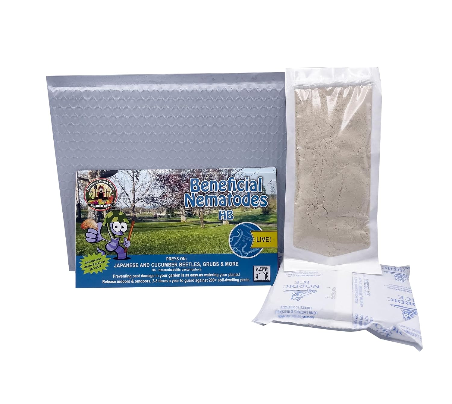 NaturesGoodGuys Beneficial Nematodes Heterohabditis bacteriophora HB (5 Million) - Pest Control