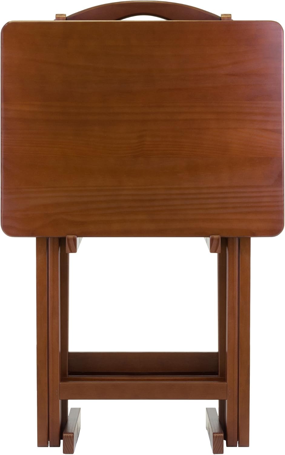Winsome Alex Set of 2 Foldable Snack Tables, Natural, 26"