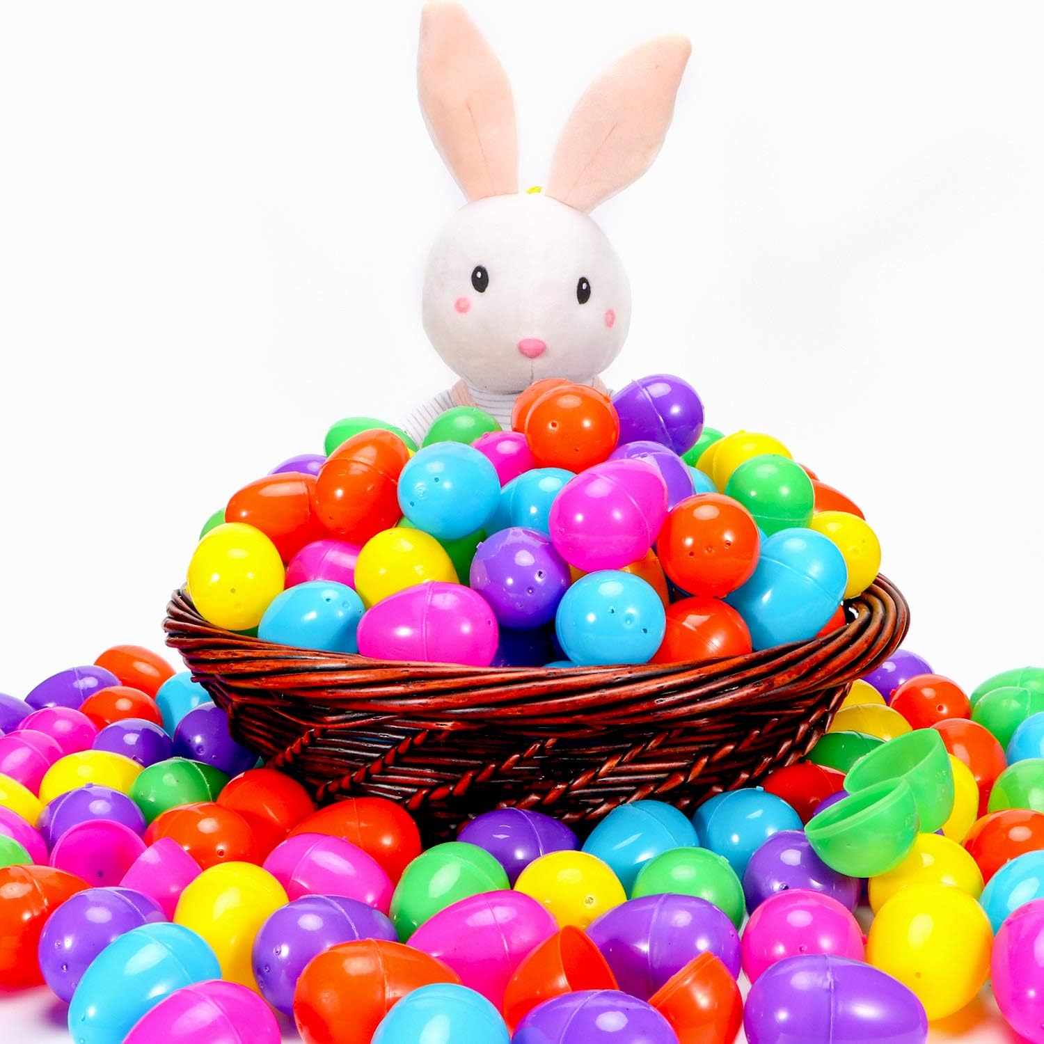 YEAHBEER 288 Easter Eggs -2.36" Bright Colors Plastic Easter Eggs Empty for Easter Hunt, Easter Basket Stuffers, Party Favor, Classroom Prize Supplies