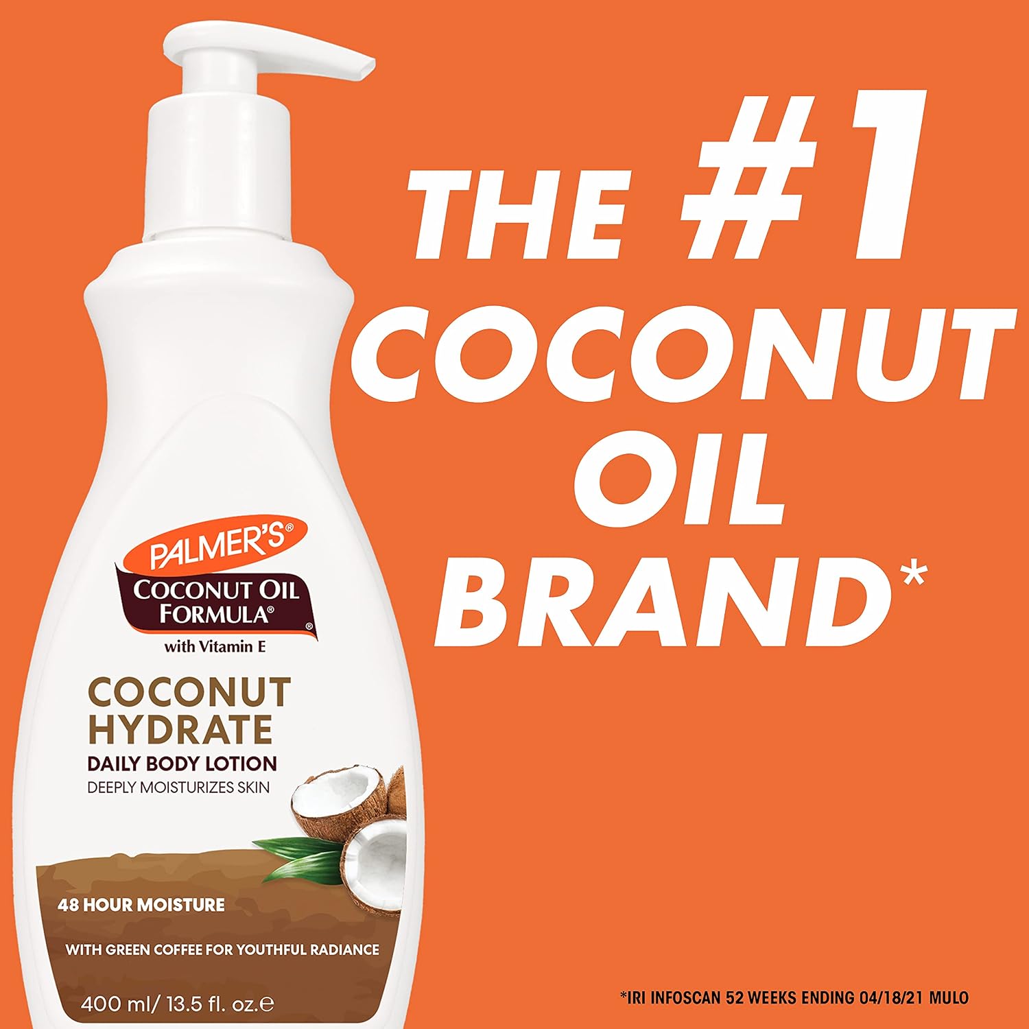 Palmer's Coconut Oil Formula Body Lotion for Dry Skin (13.5 Fl Oz) | A hydrating hand and body moisturizer with Green Coffee Extract and Vitamin E for 48 hour moisture and radiant skin