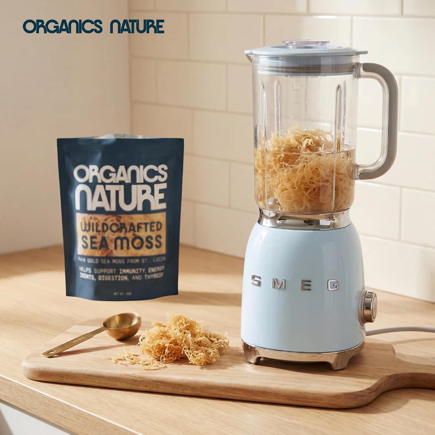 ORGANICS NATURE Raw Sea Moss, Irish Wildcrafted, Sun Dried, St Lucia, 4 Oz