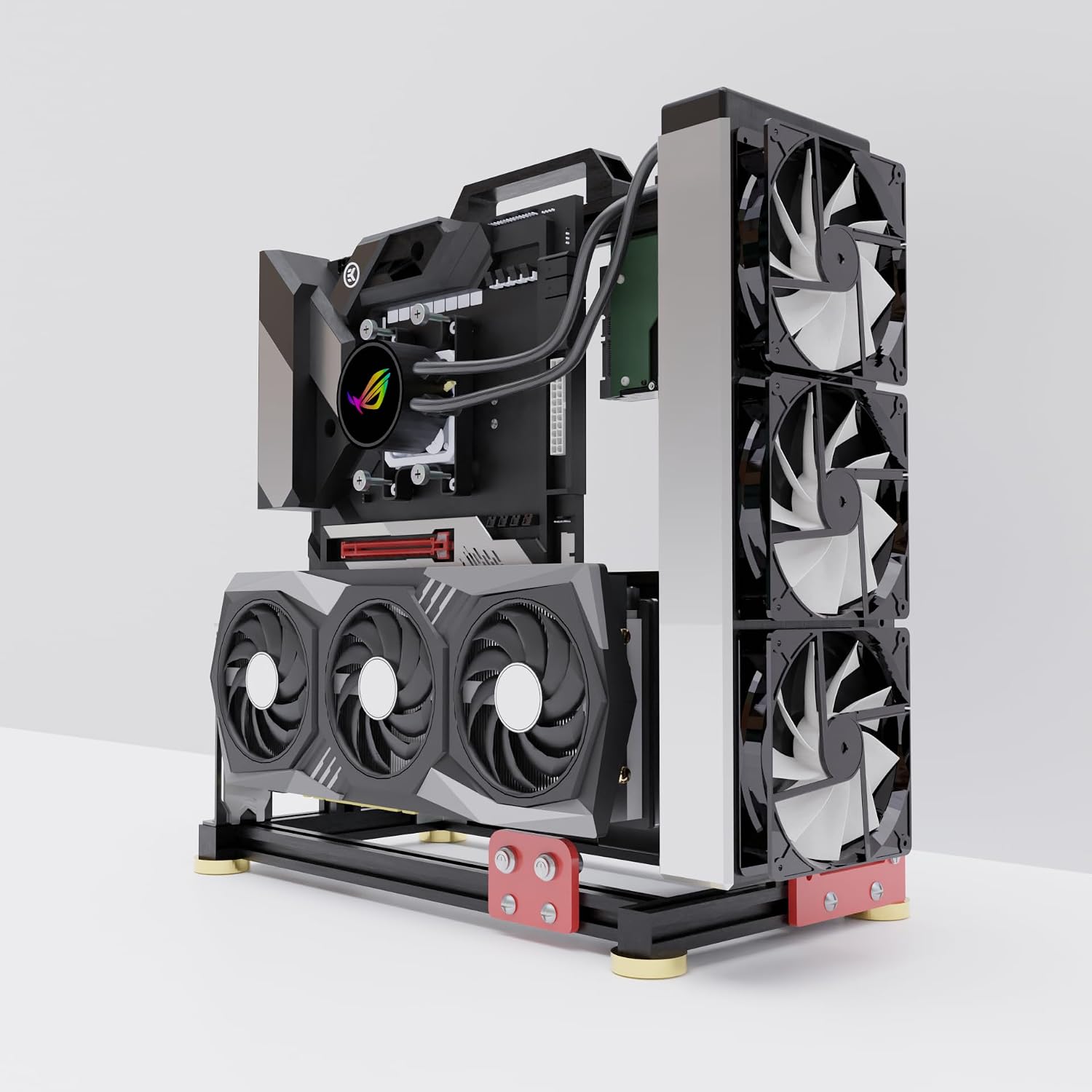 DIY Aluminium Pc Open Case Computer Chassis Test Bench Support Water Cooling Support Server Chassis Support Itx Matx ATX Eatx (2.M-ATX)