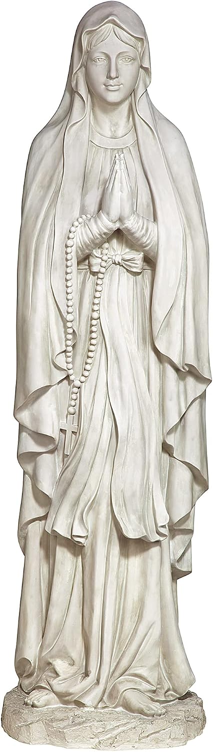 Design Toscano KY1314 Life Size Blessed Virgin Mary Statue,antique stone