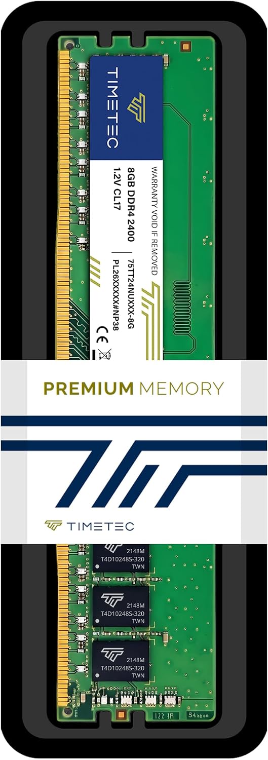 Timetec 16GB DDR4 2400MHz (PC4-2400T) PC4-19200 UDIMM Desktop RAM – 288-Pin 1.2V CL17 Non-ECC Unbuffered DIMM Memory Module Upgrade