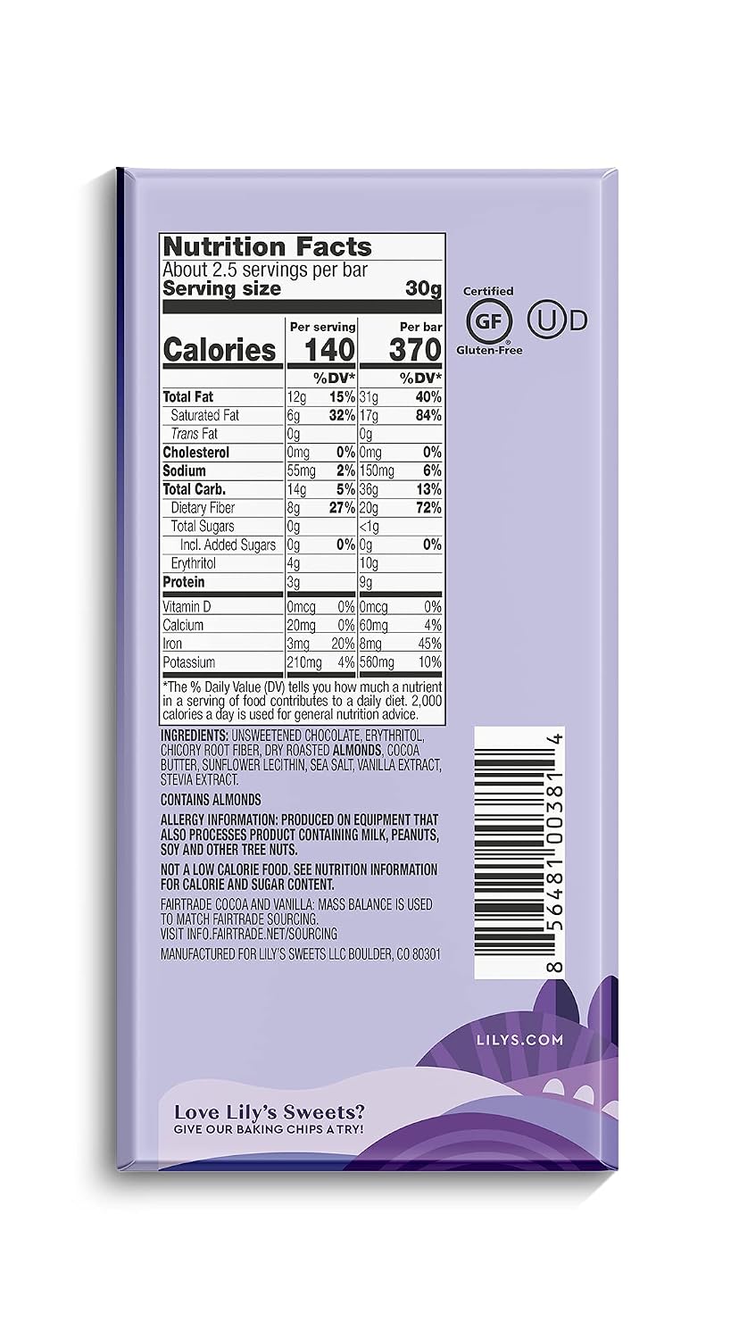 Lily's Variety 70% Dark Chocolate Bar Sampler by, Stevia Sweetened, No Added Sugar, Low-Carb, Keto Friendly, 70% Cocoa, Fair Trade