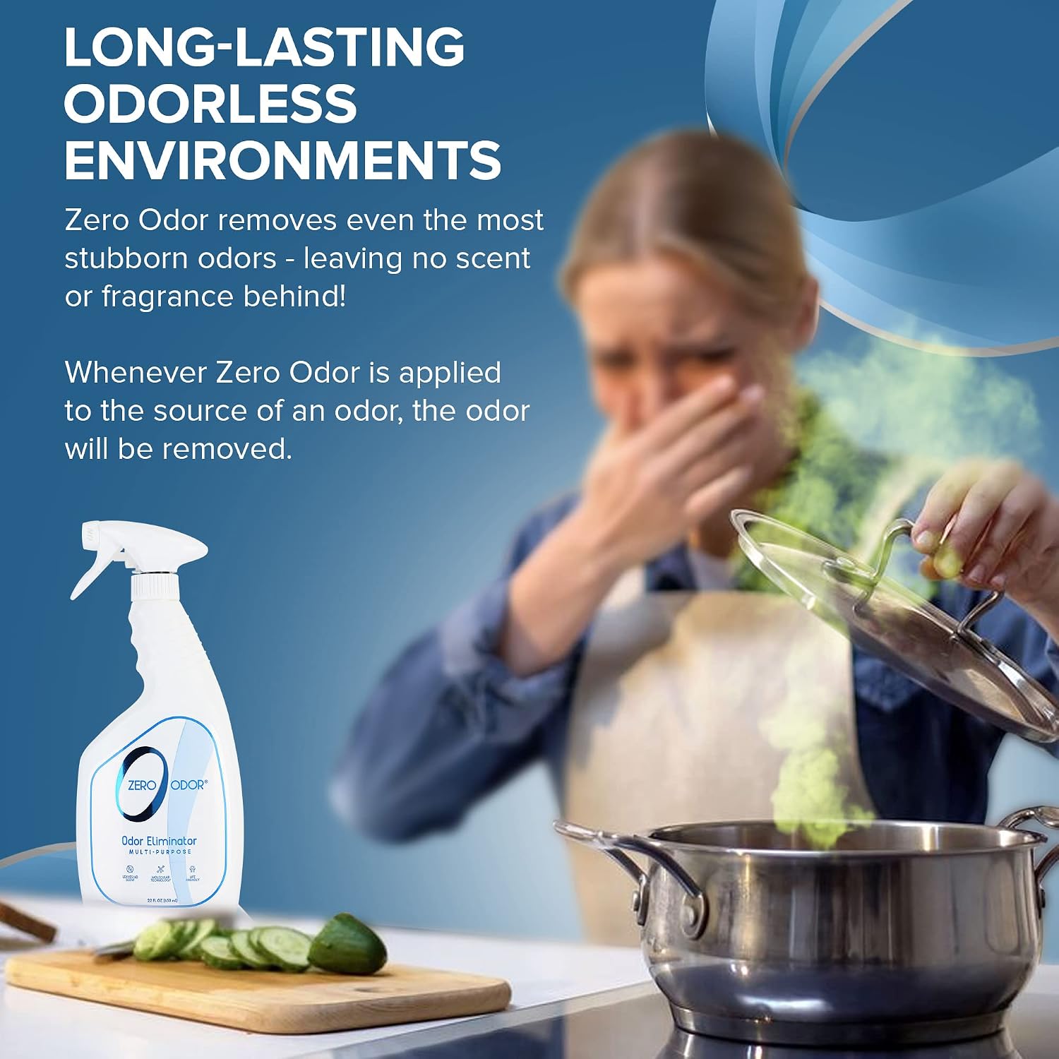 Zero Odor - Multi-Purpose Strong Odor Eliminator for Home, Office, Car, Bathroom, Hotel, Room Deodorizer, and Odor Neutralizer, 16oz