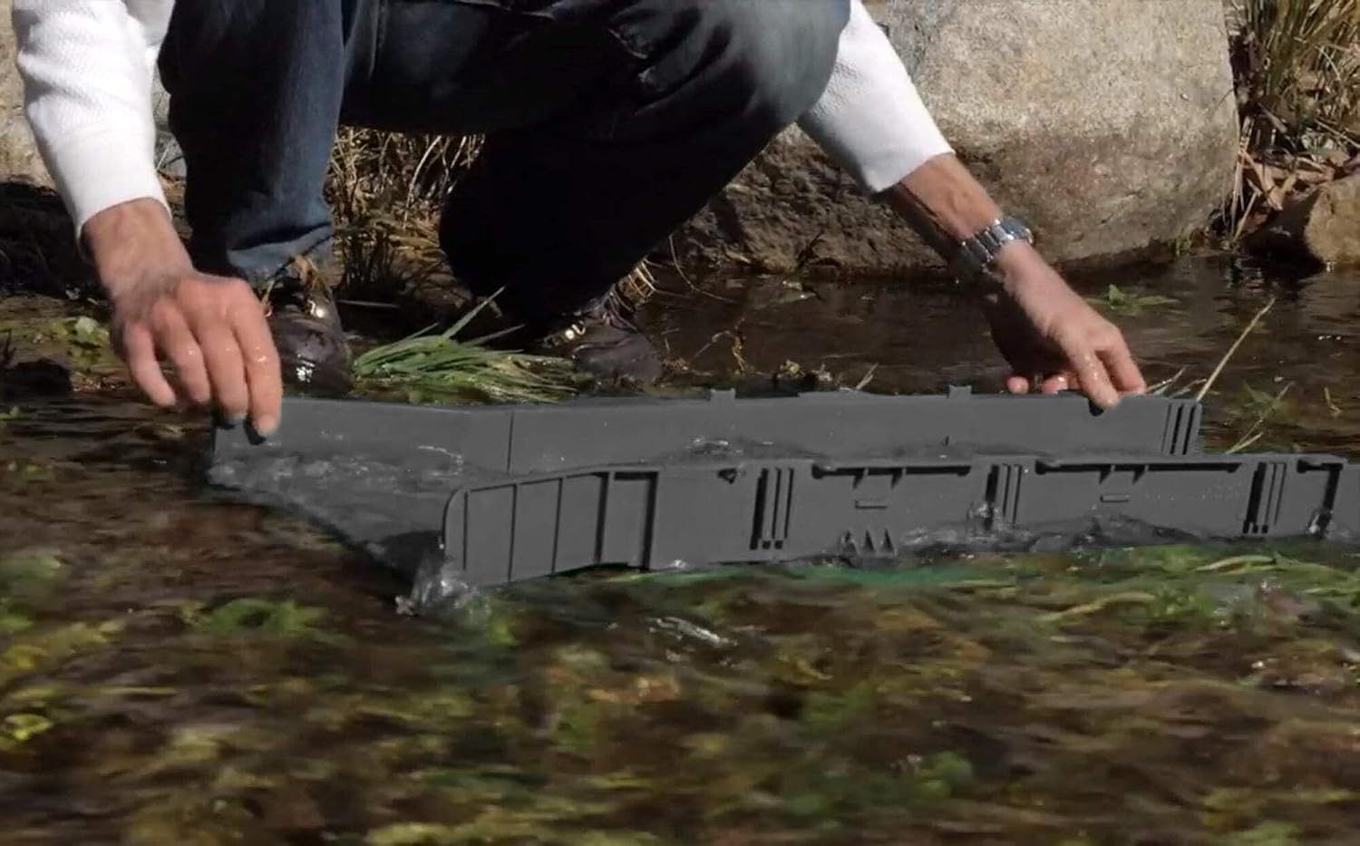 Portable Expandable Sluice Box for Gold Mining and Prospecting; Includes Miner's Moss, Hungarian Style riffles, and deep V riffles. Essential Tool for Gold panning Kits