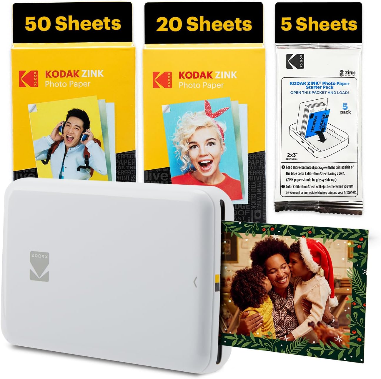 KODAK Step Instant Smartphone Photo Printer, Portable Mini Color Wireless Mobile Printer, Zink 2x3” (5.1x7.5 cm) Sticky-Back Photos