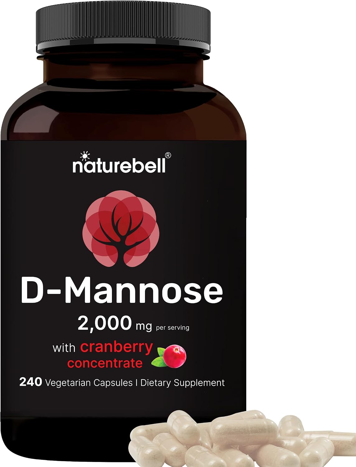 NatureBell D-Mannose 500mg Capsules (2