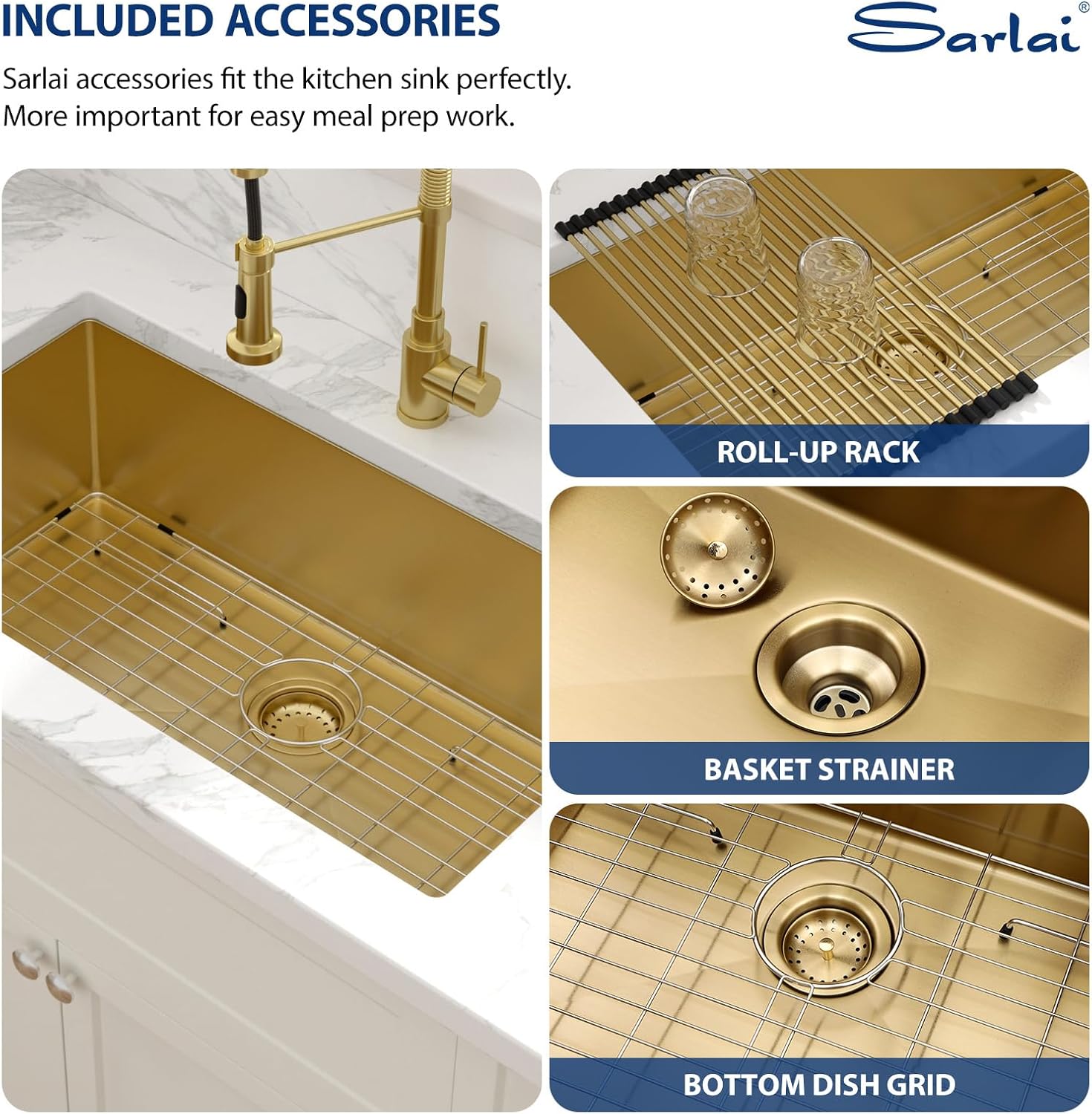 Sarlai 21 Inch Undermount Laundry Sink 21x18x12 Inch Undermount Laundry Utility Sink Deep Single Bowl 16 Gauge Stainless Steel Laundry Tub Sinks