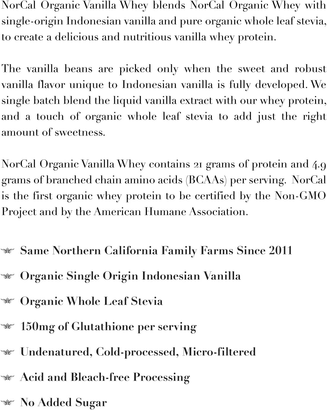 NorCal Organic Grass-Fed Whey Protein, USDA Certified, Unflavored, 2 lb