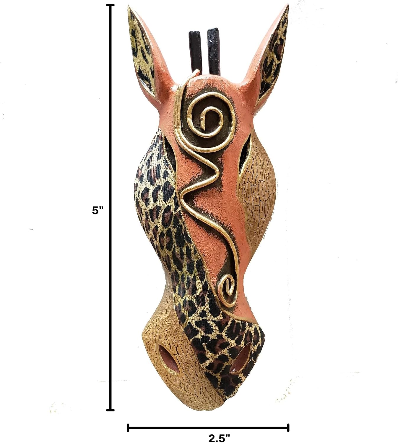 Giraffe Zebra Face Mask Wall Hanging Décor Hand Painted Patterns African Safari Style Decorative Accent Contemporary Variation An Awesome Gifting