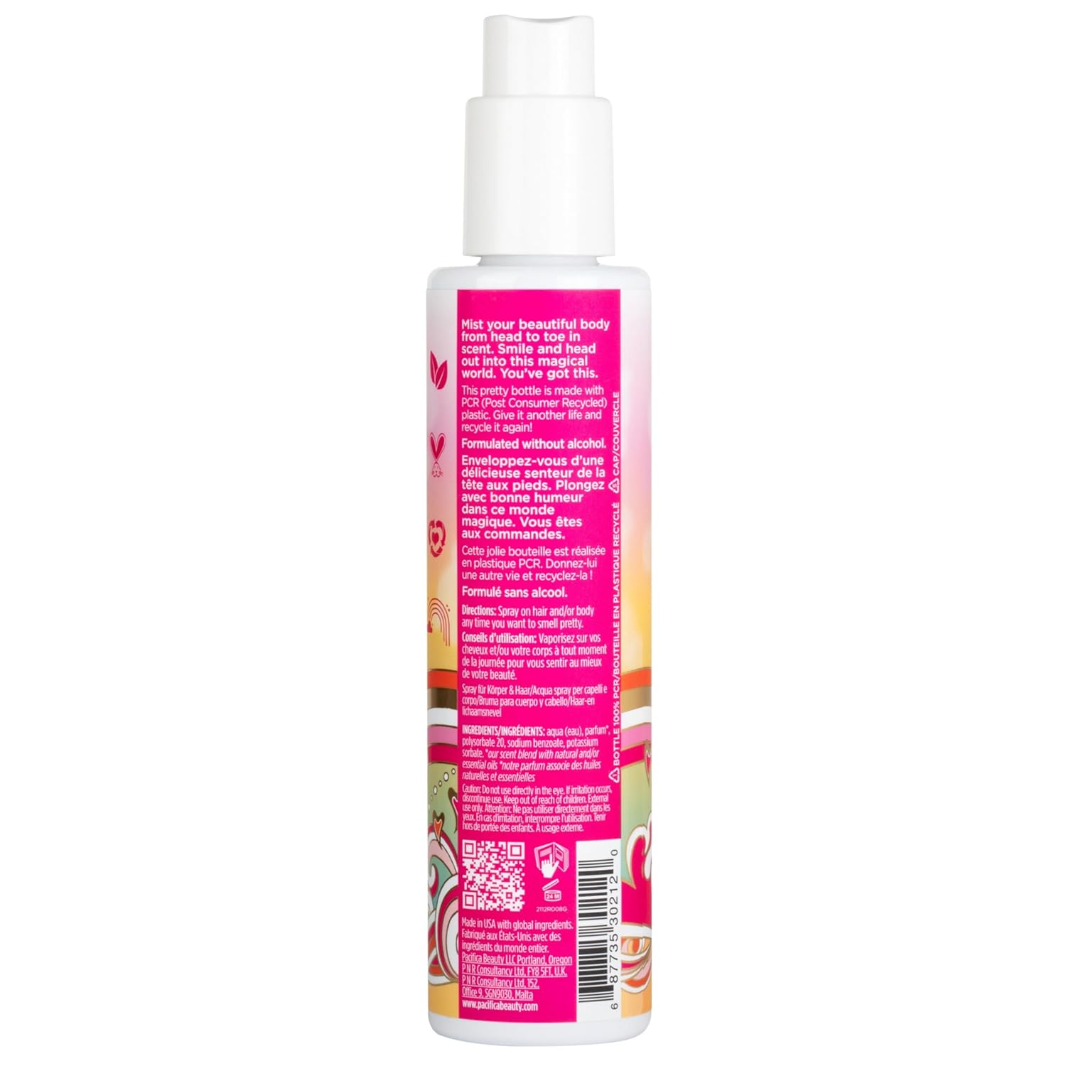 Pacifica Island Vanilla Hair Mist Perfume and Full Body Spray for Women - Fragrance Spray for A Mood-Lifting Experience, Paraben-Free, Clean Beauty No Alcohol, Vegan & Cruelty-Free, 6 oz oz