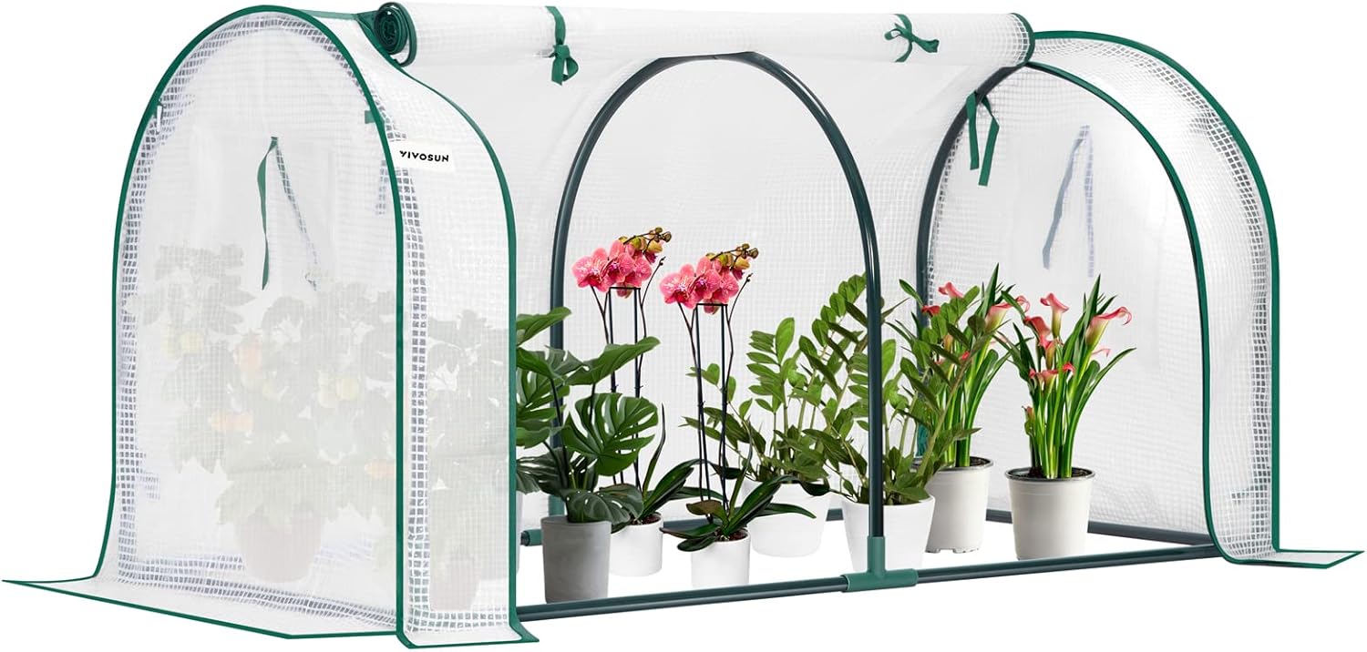 VIVOSUN Mini 4-Tier Greenhouse with Wheels