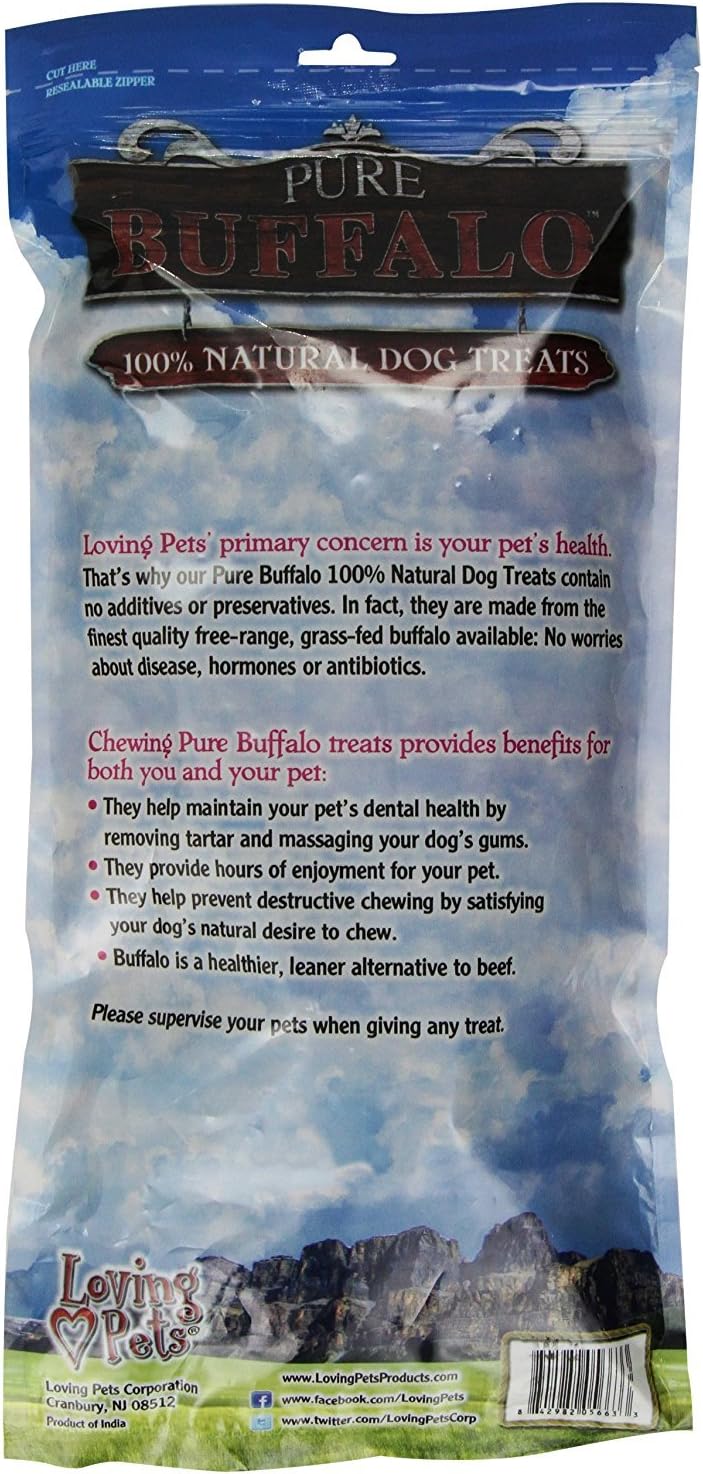 Loving Pets Pure Buffalo Lung Steaks Dog Treat, 24-Ounce