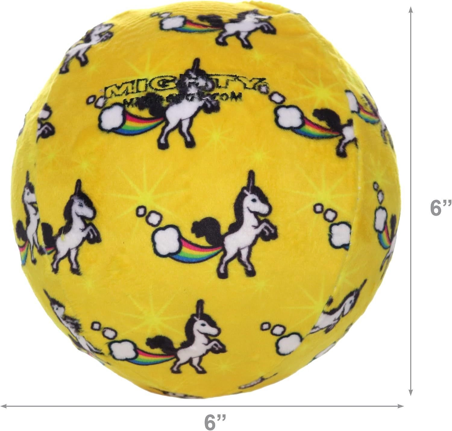 MIGHTY Tuffy 2 Pack Medium Ball Dog Toy: Ultra Durable Plush Toy with Multiple Layers & Reinforced Seams, Washable and Floats, Vinyl Ball & Fleece