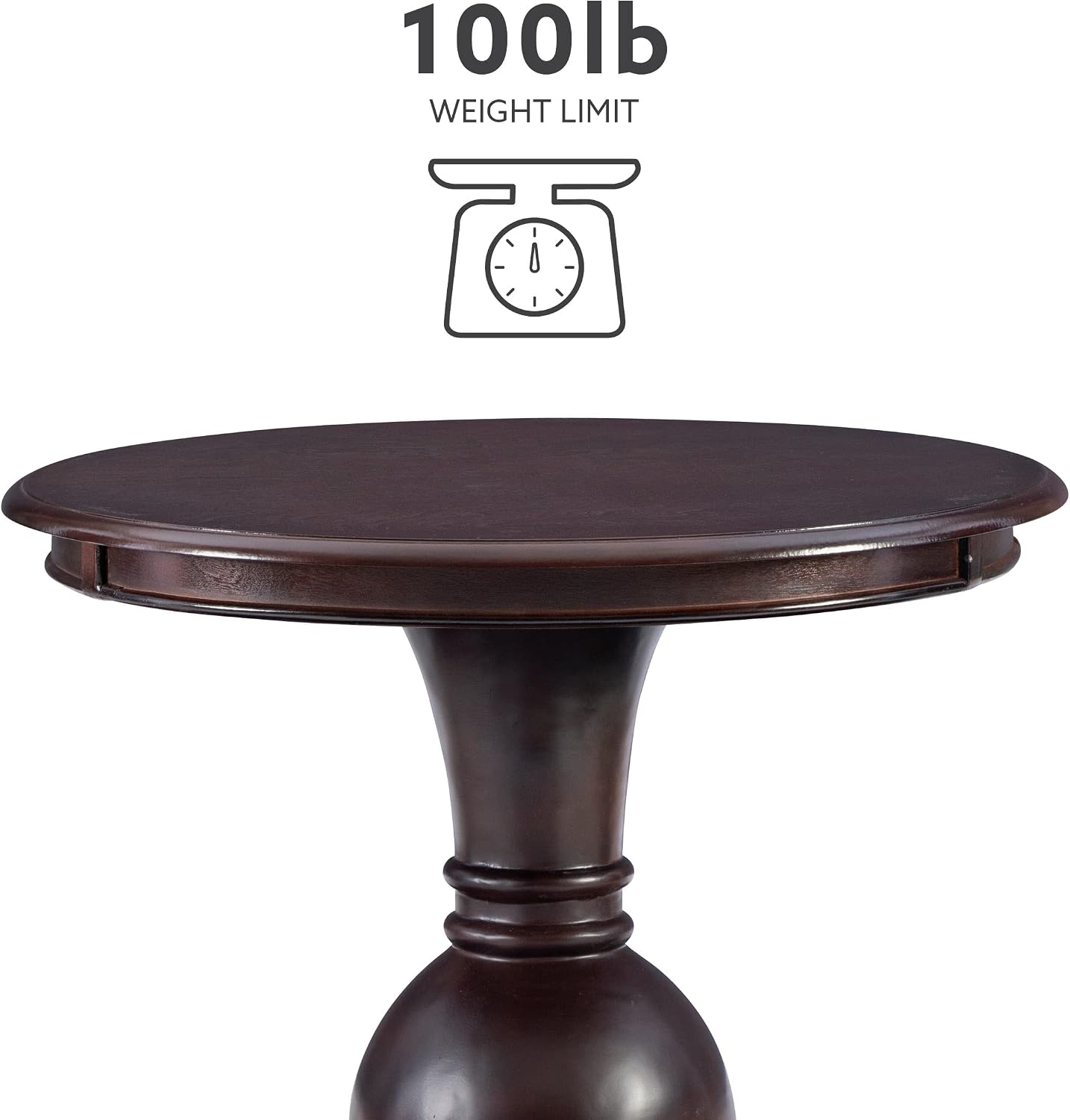 Powell 809-350 Espresso Round Accent Table 26"L x 26"W x 26"H