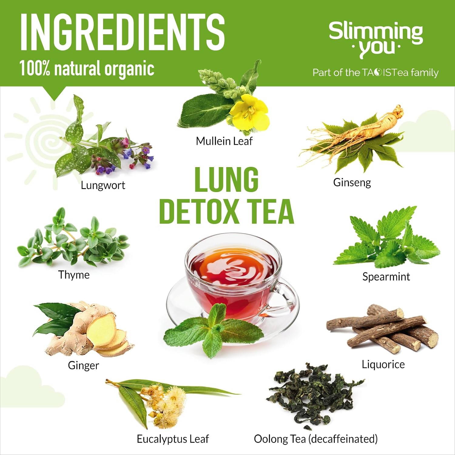 TAOISTEA 14 Day Detox Tea for Weight Loss, Body Cleanse, Metabolism Boost - Morning Boost and Night Cleanse Teas