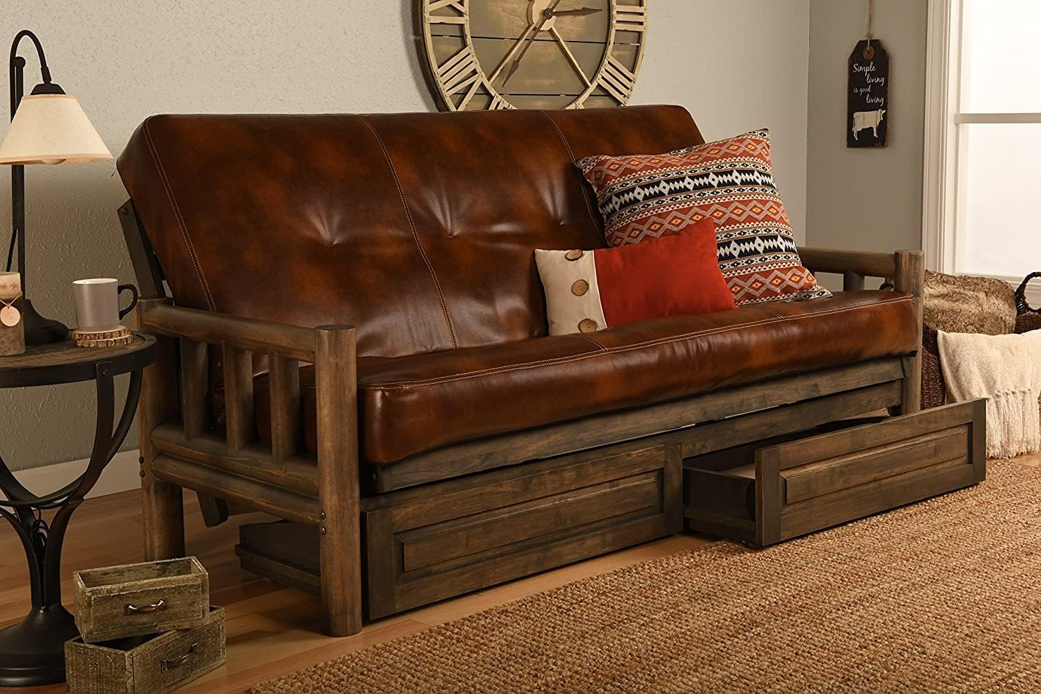 Leather 6000 Series Futon Mattresses Vertical Innerspring Full Size (Java)