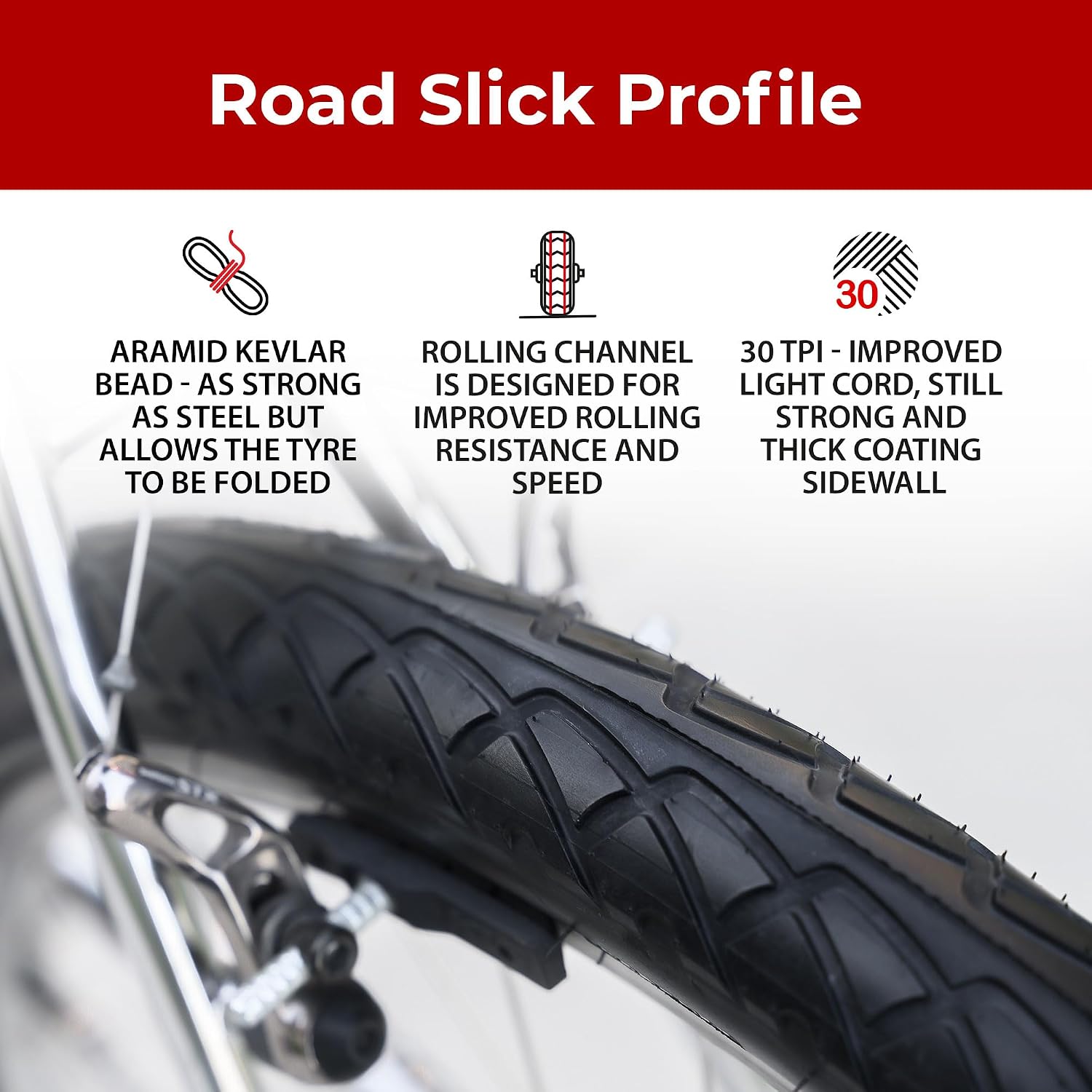 Set 26x2.125 City Bicycle Tire & Tubes Schrader/Presta - Foldable 54-559