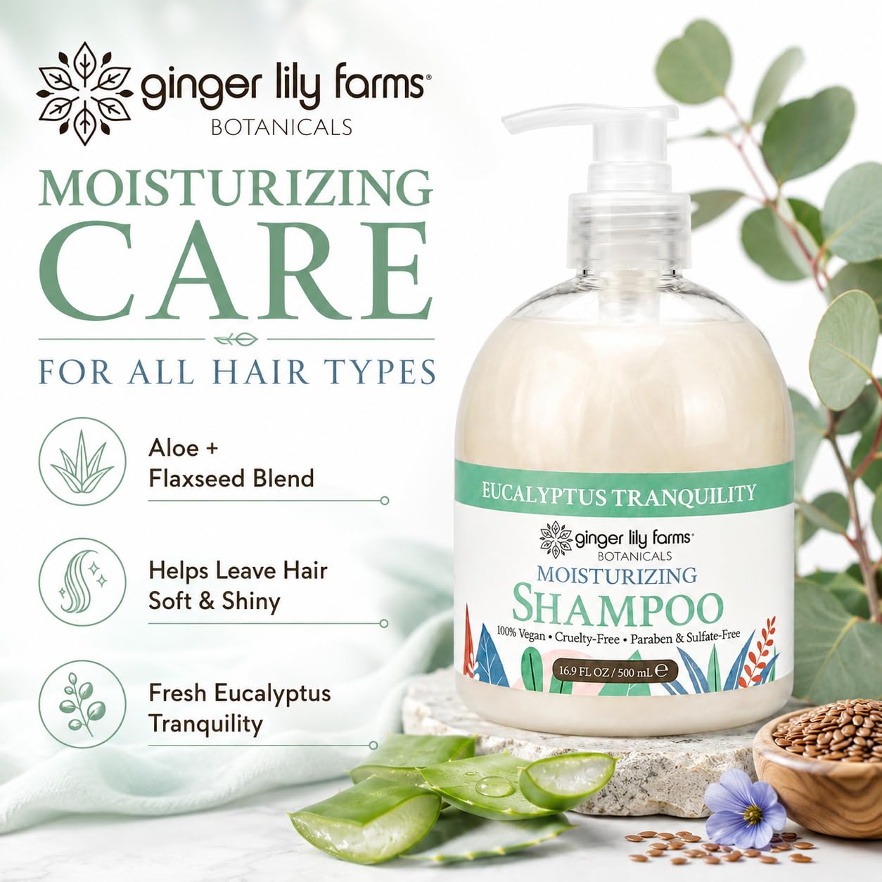 Ginger Lily Farms Botanicals Moisturizing Shampoo for All Hair Types, Coco Mango, 100% Vegan & Cruelty-Free, Coconut Mango Scent, 1 Gallon (128 fl oz) Refill | for Hands, Body & Hair, Moisturizing Wash, Salon Wash, Spa Cleanser, Salon & Spa Essentials, M…