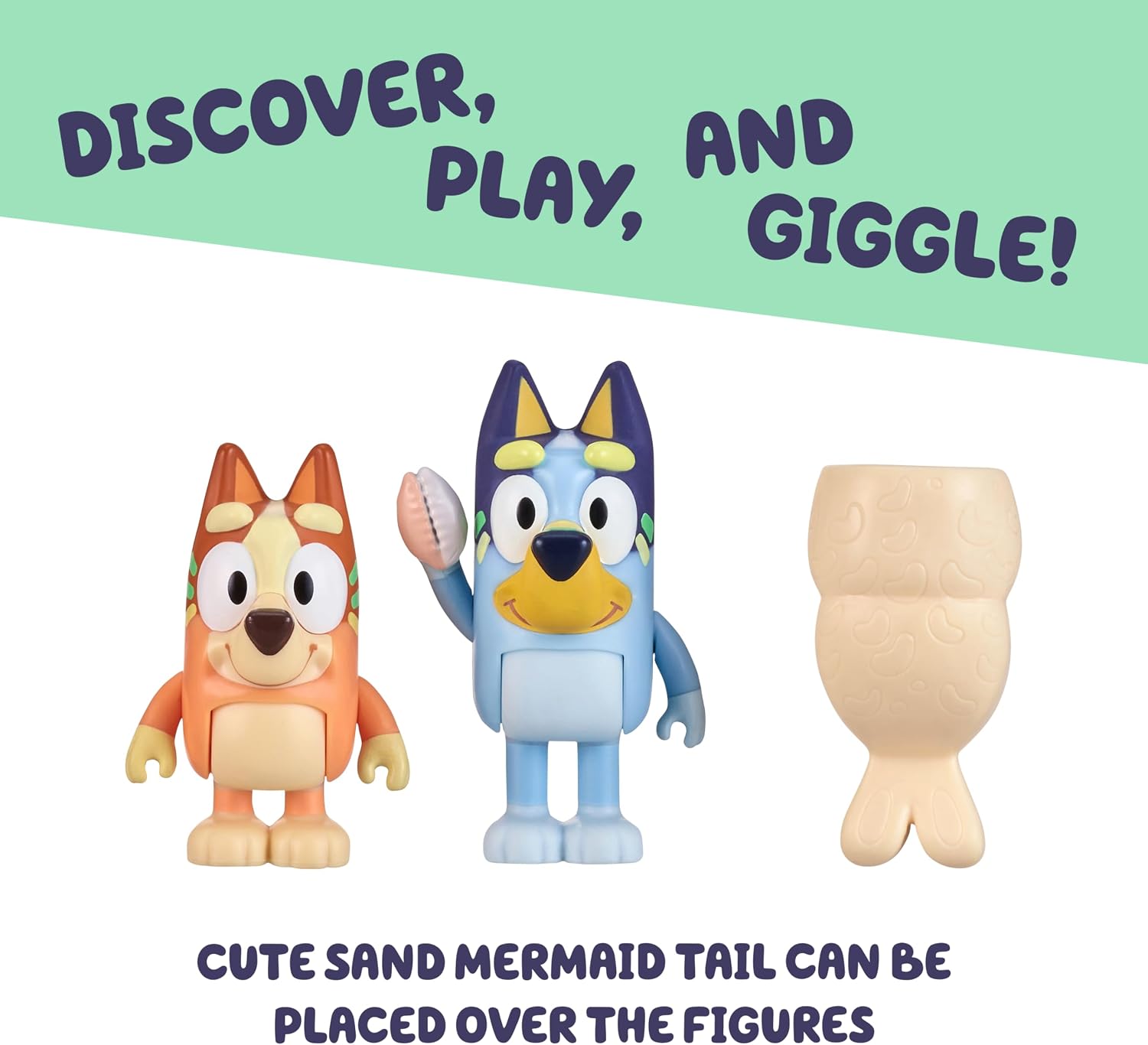 Bluey School Figurine Toys Pack of 4, Articulated Character Toys with Chloe, Rusty, and Calypso Figurines, Small Action Figures for Kids Ages 3+