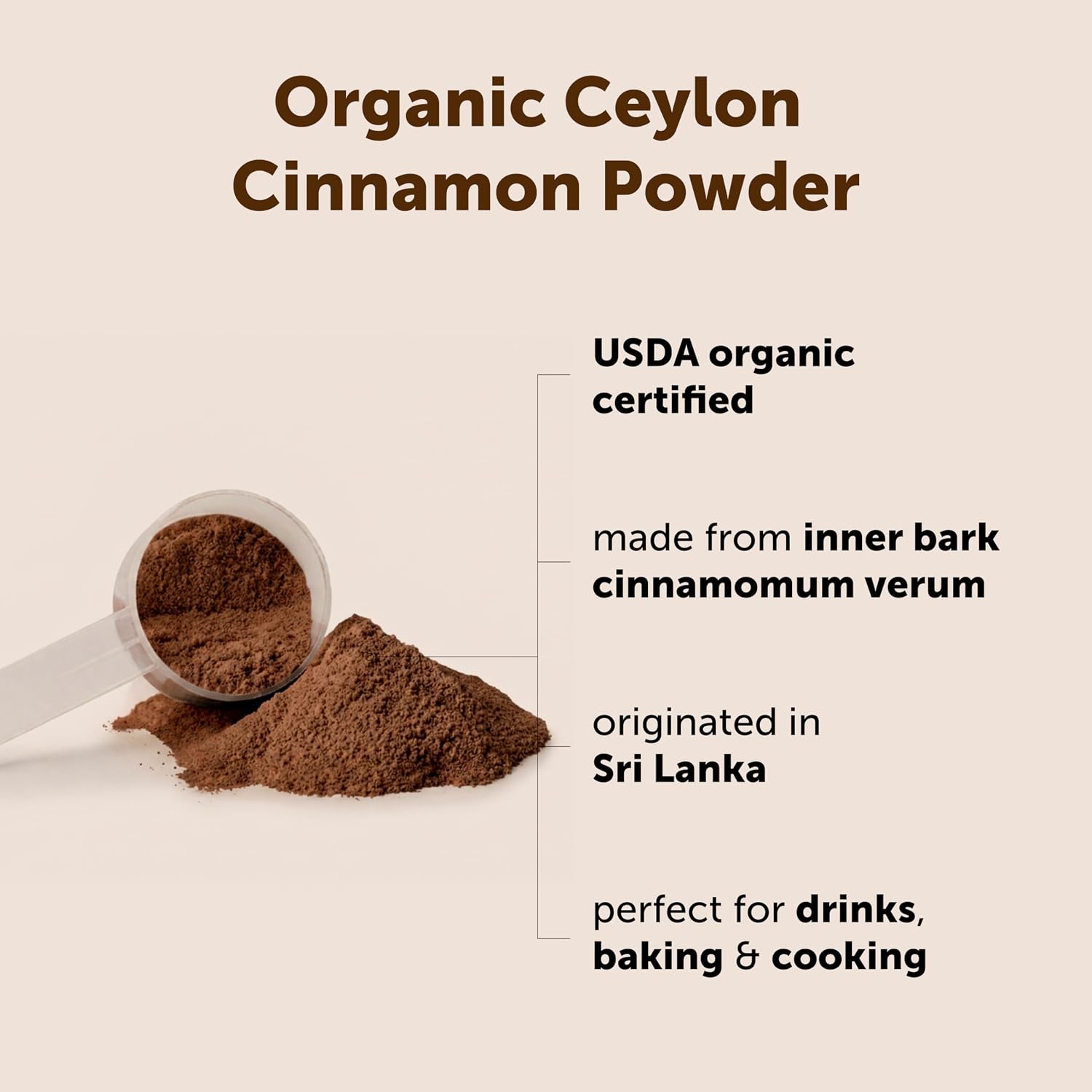 Micro Ingredients Organic Ceylon Cinnamon Powder, 2 lb Sri Lanka Source | True Cinnamon for Spice & Seasoning | Great for Baking, Cooking, & Drinks | Additive Free, Non-GMO