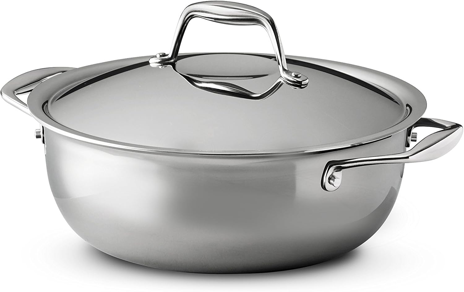 Tramontina Signature Tri-Ply Clad Stainless Steel 12-Inch Large Frying Pan | Induction-Ready Skillet, Dishwasher-Safe, NSF-Certified