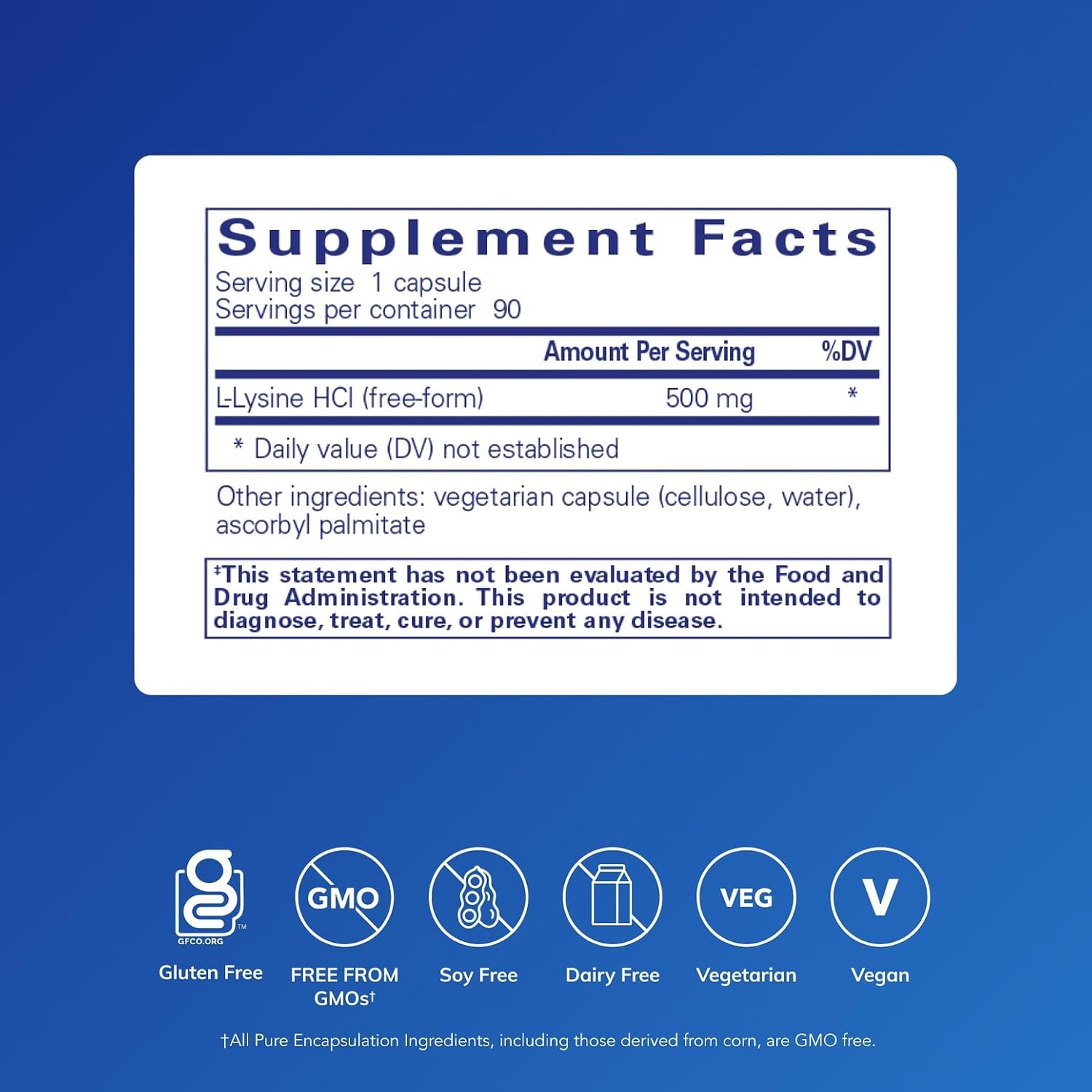 Pure Encapsulations L-Lysine - Essential Amino Acid Supplement for Immune Support & Gum, Lip Health* - with L-Lysine HCl - 90 Capsules | Essential Amino Acid Supplement for Immune Support, Gum Health, and Lip Health*