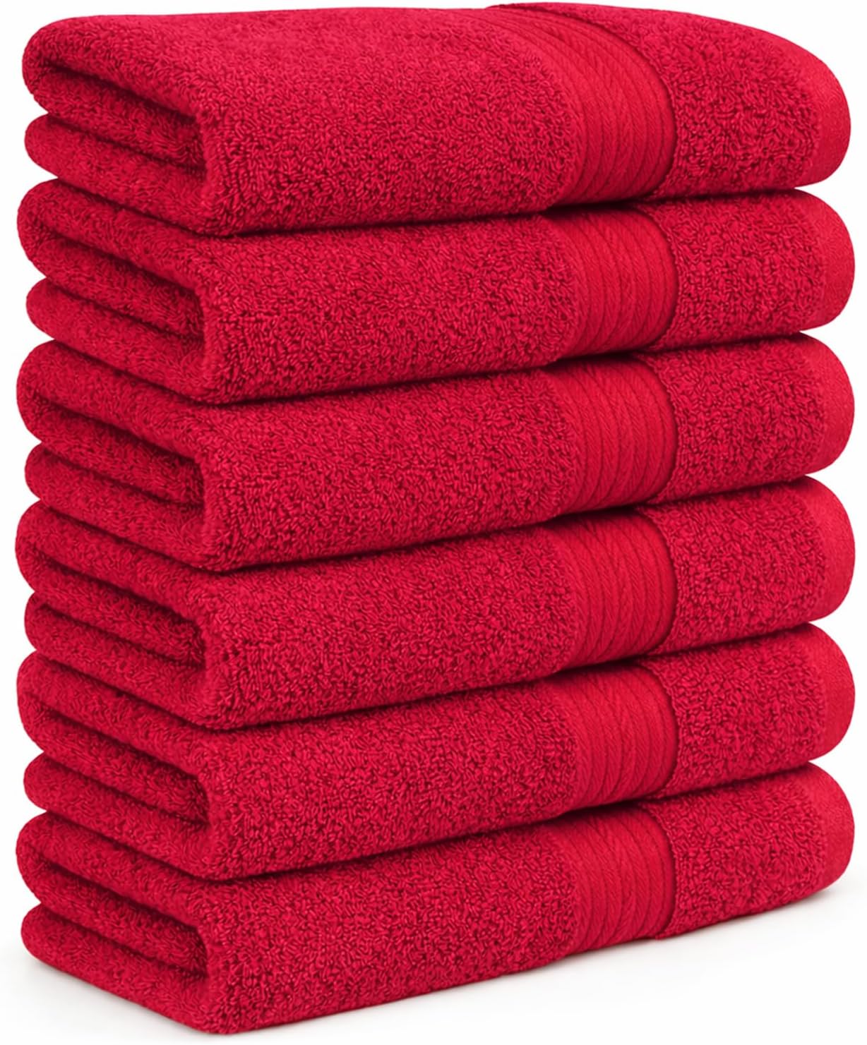 Ample Decor 100% Cotton Hand Towels 18x28 Inches, 600 GSM, Soft & Absorbent, Set of 12, Purple