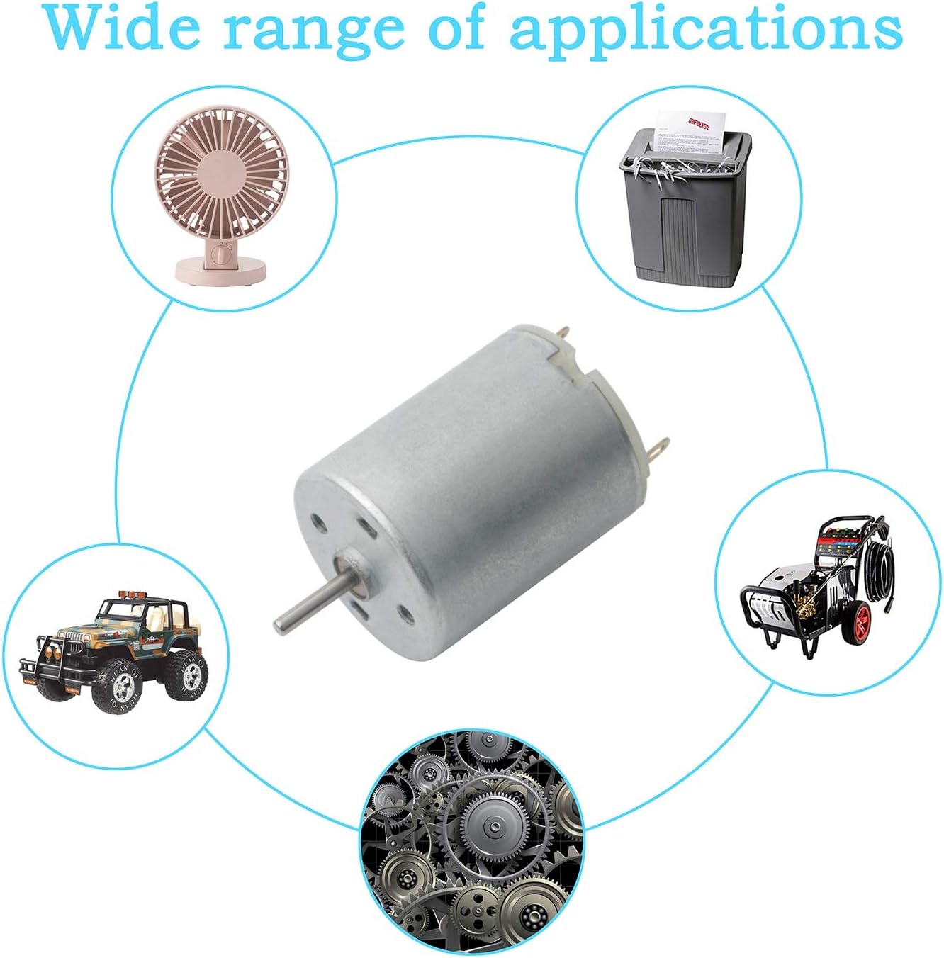 Dc Motor 3V-12V 280 Micro Motor 42 x 24 mm for RC Boat Model Toys Diy (Pack of 5)
