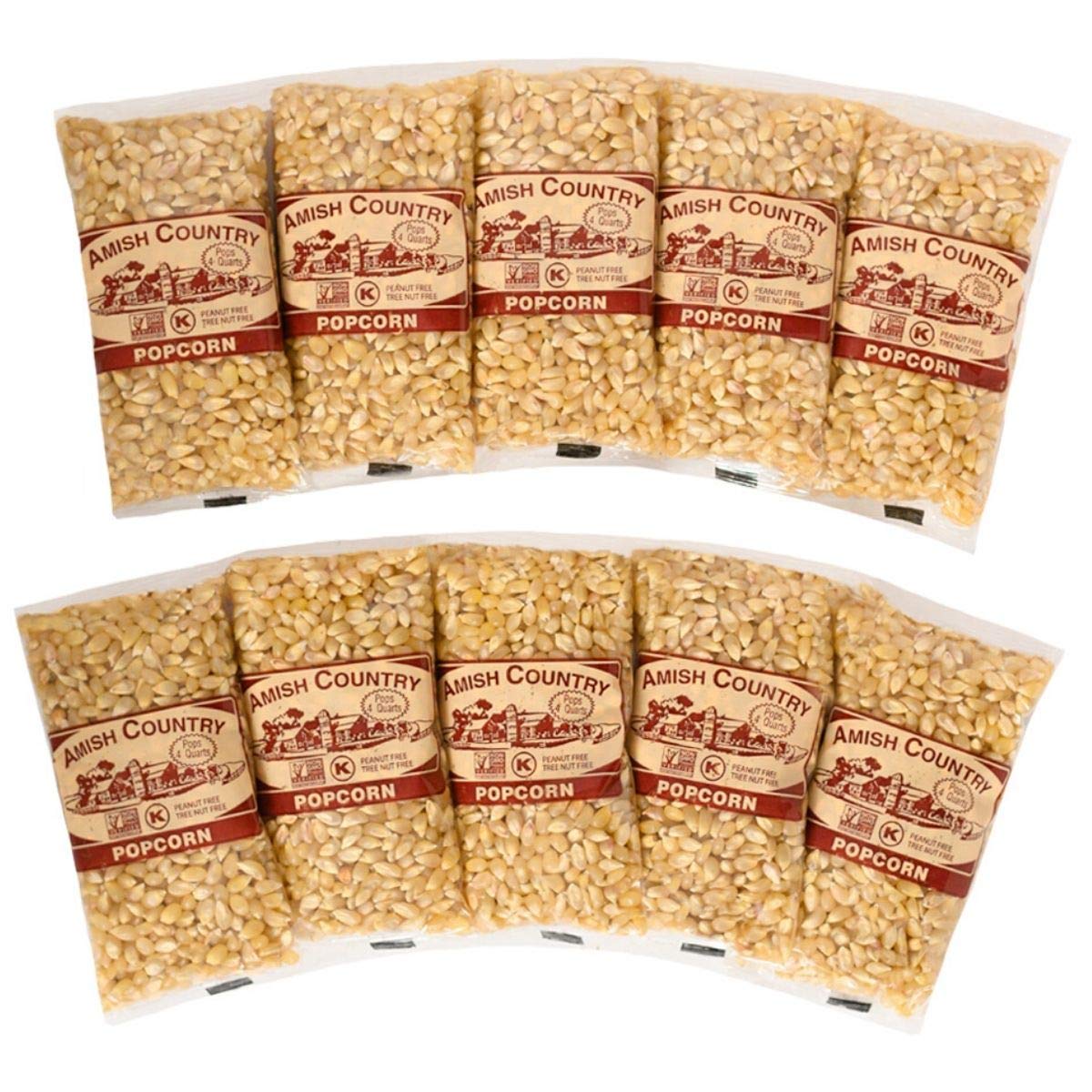 Amish Country Popcorn | 2 lb Bag | Baby White Popcorn Kernels | Small and Tender | Old Fashioned, Non-GMO and Gluten Free (Baby White - 2 lb Bag)
