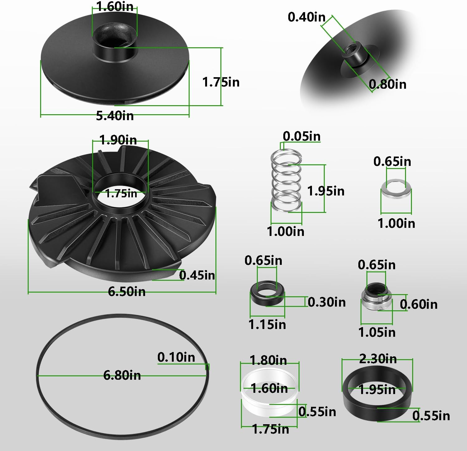 023705 2HP Water Systems Repair Kit | Lawn Sprinkler Repair Kit Fit for Star HSP20P1, for Do It Best HSPJ20P1, for Utilitech UTP20P1