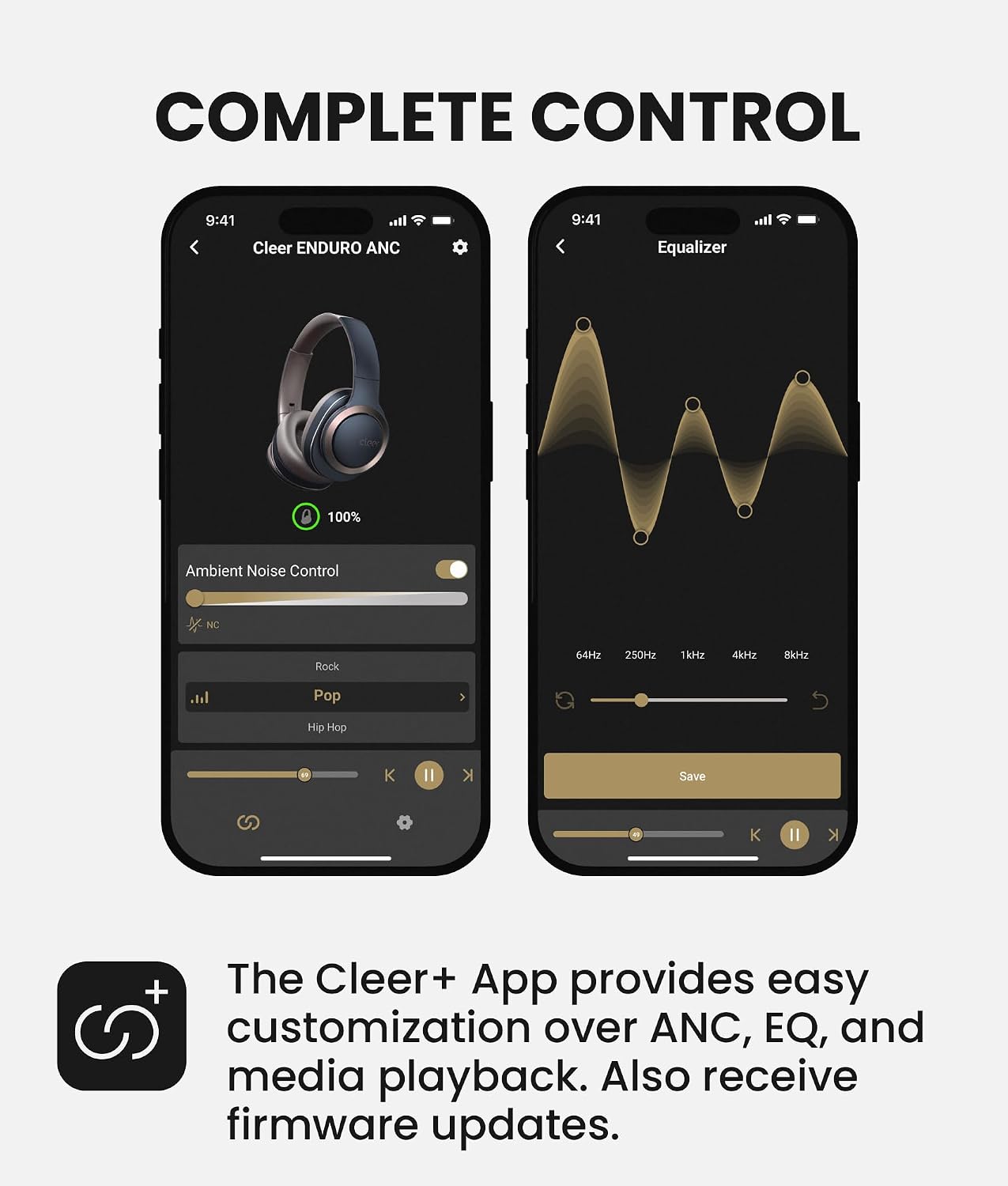 Cleer Audio Enduro ANC Noise Canceling Headphones, Dark Navy